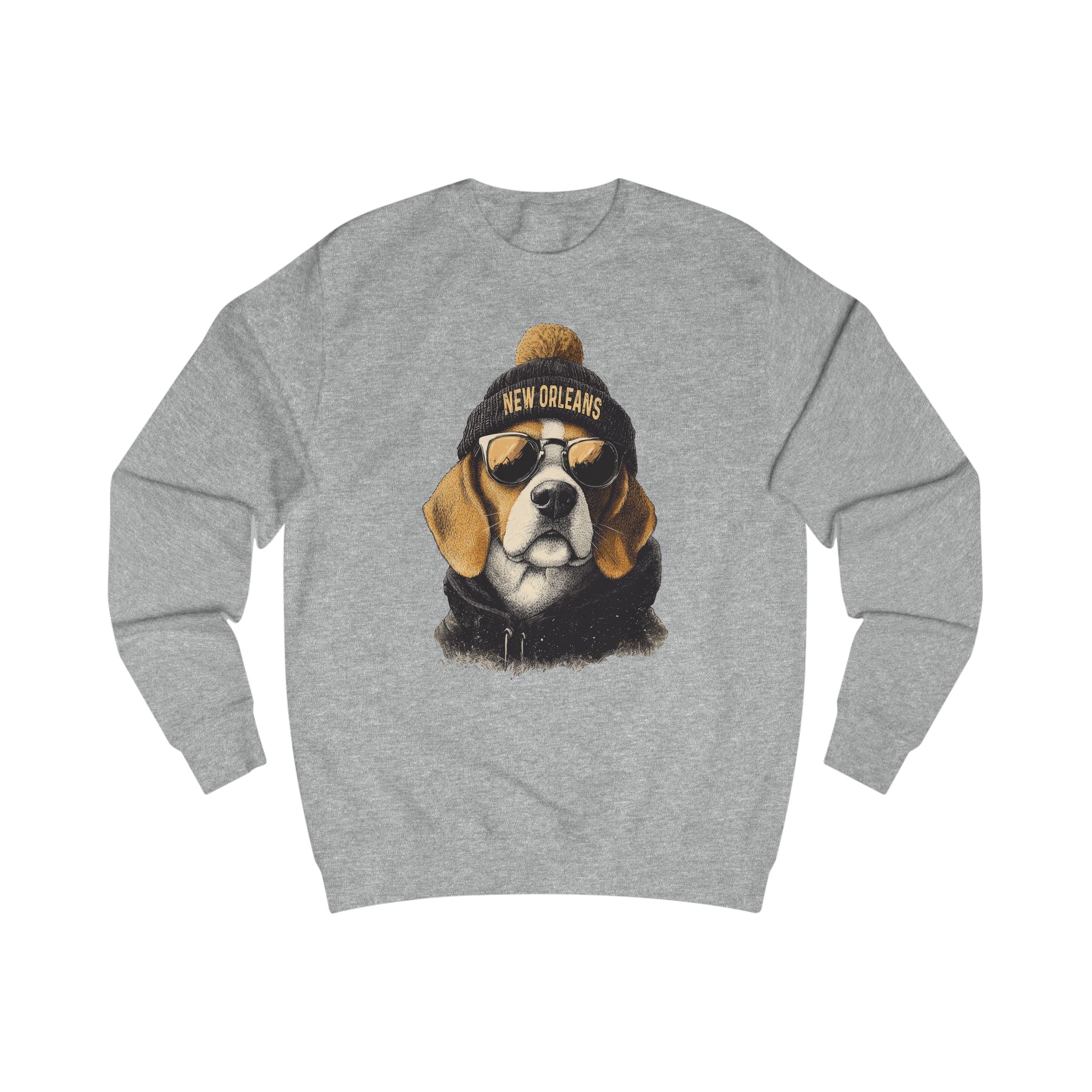 New Orleans Football Lover Sweatshirt, Unisex Cozy Top, Football Lover Gift, Dog-Themed Apparel, Casual Streetwear, Unique Gift Idea