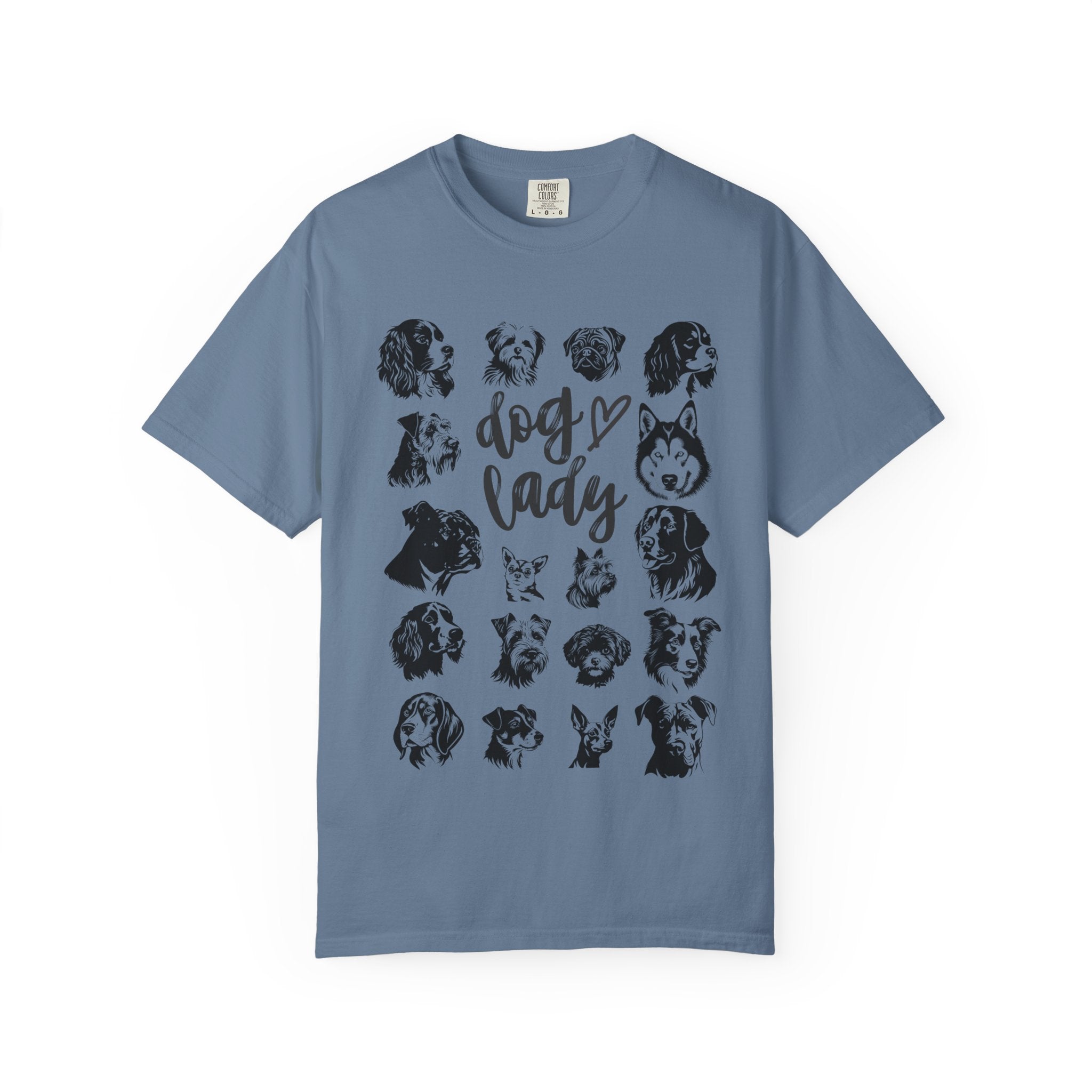 Dog Mom dog lady featuring different dog breeds vintage t-shirt