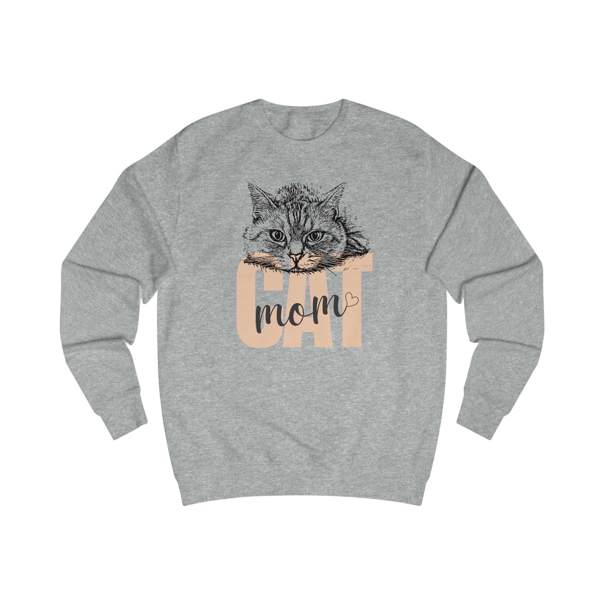 Cat Mom Unisex Sweatshirt - Cozy Gift for Cat Lovers, Birthday, Pet Celebration, Cute Cat Lover Apparel, Funny Cat Mom Gift
