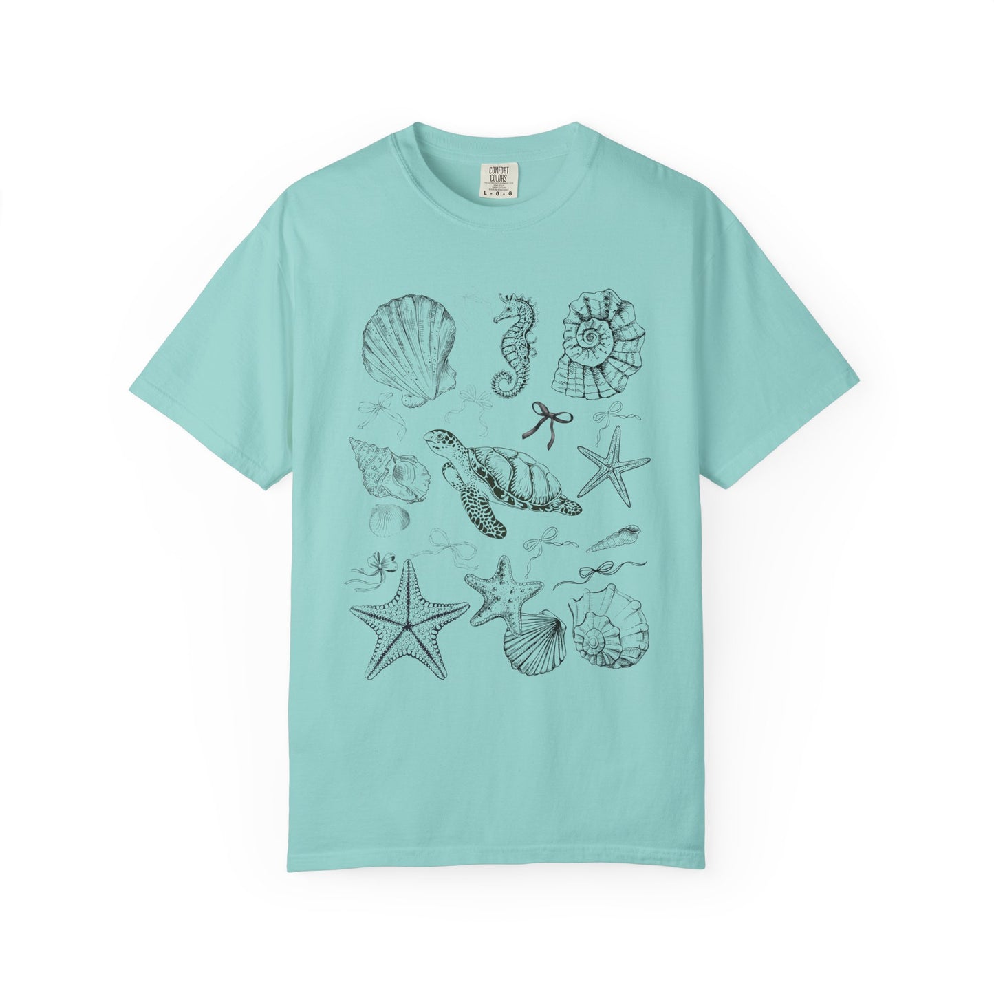 Beach Seashell Graphic T-shirt, Unisex Summer Tee, Ocean Vibes Shirt, Seashell Lover Gift, Casual Beachwear, Sea Life T-Shirt