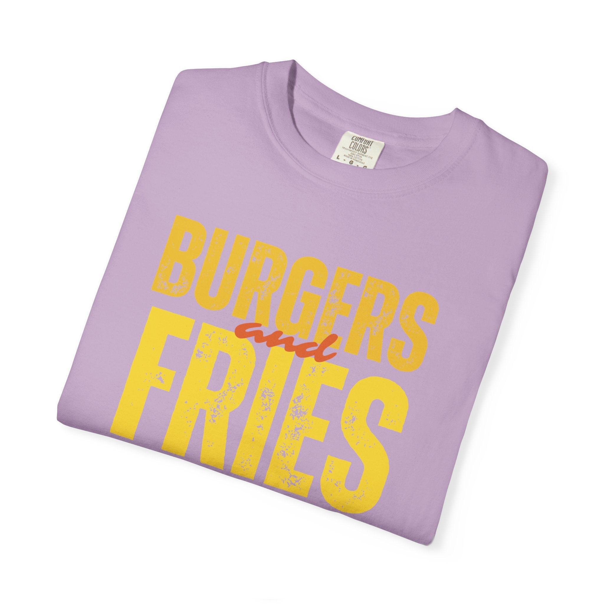 Burgers & Fries T-Shirt, Casual Foodie Tee, Unisex Summer Shirt, Gift for Food Lovers, Fast Food Apparel