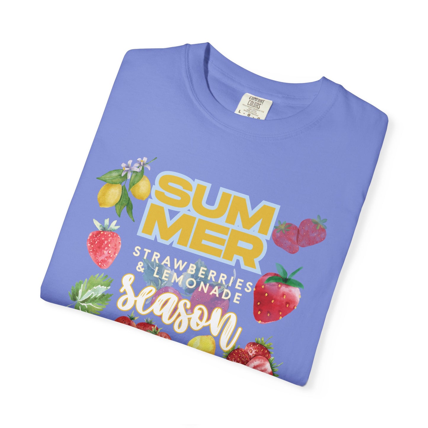 Strawberry Lemonade Shirt, Summer Fruit T-Shirt | Unisex Garment-Dyed Tee,  Summer Vibes, Gift for Foodies, Casual Wear
