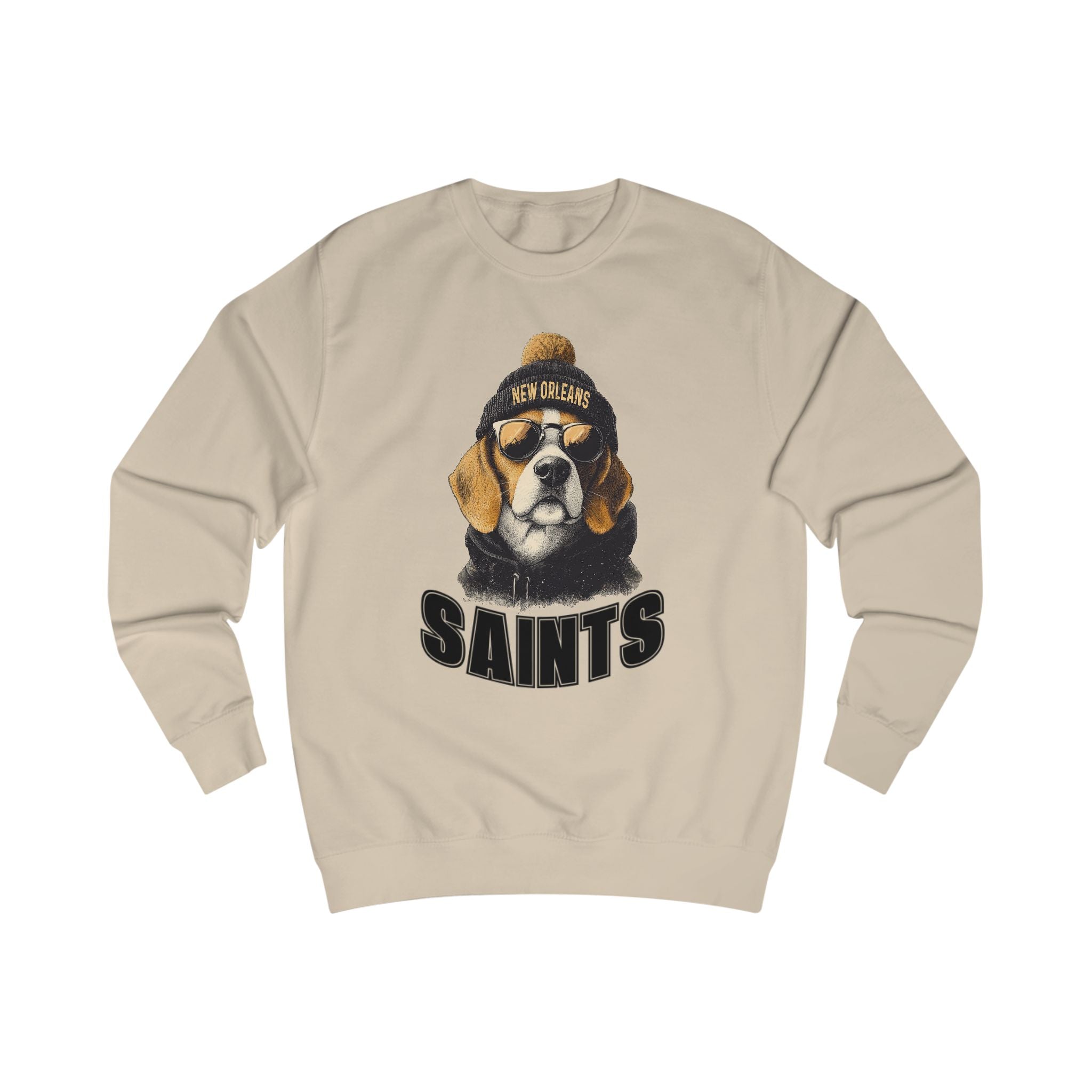 Beagle New Orleans Saints Football team Spirit Animal Mascot Sweatshirt - Spirit Animal Football team Mascot sweatshirt, Sports Fans, Cute Gift for Holidays, All-Season Wear
