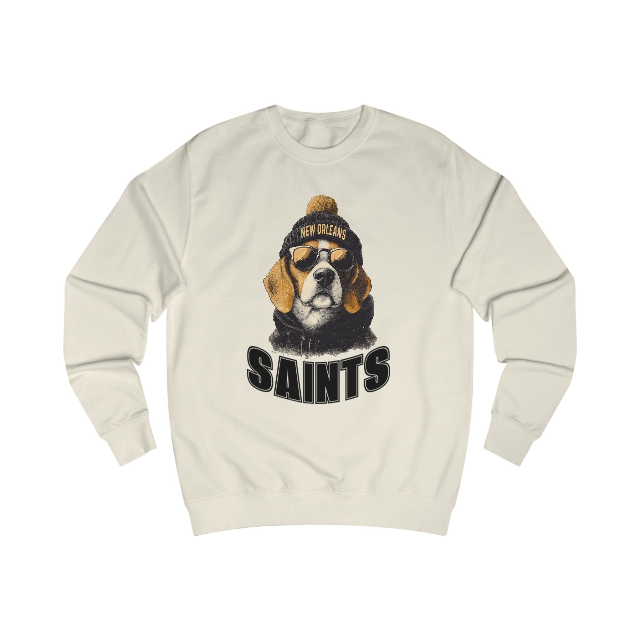 Beagle New Orleans Saints Football team Spirit Animal Mascot Sweatshirt - Spirit Animal Football team Mascot sweatshirt, Sports Fans, Cute Gift for Holidays, All-Season Wear