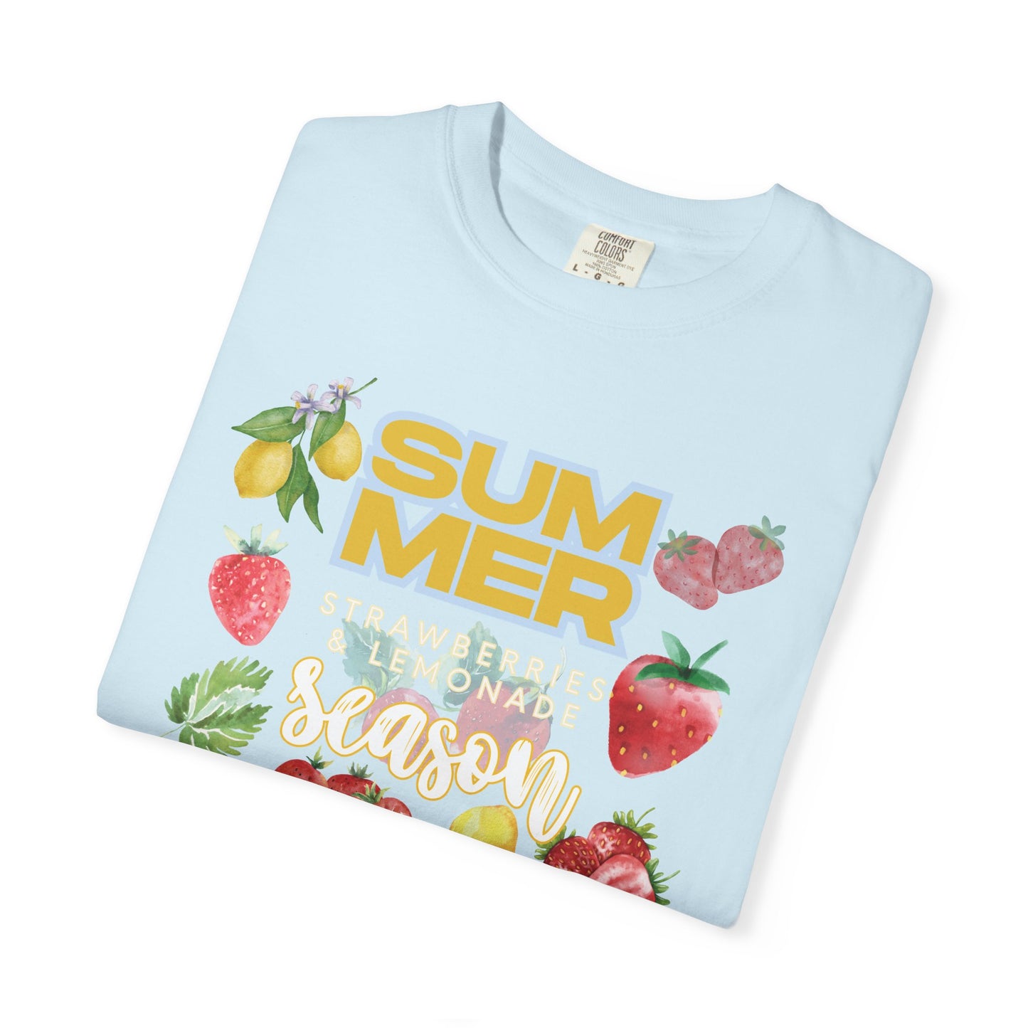 Strawberry Lemonade Shirt, Summer Fruit T-Shirt | Unisex Garment-Dyed Tee,  Summer Vibes, Gift for Foodies, Casual Wear
