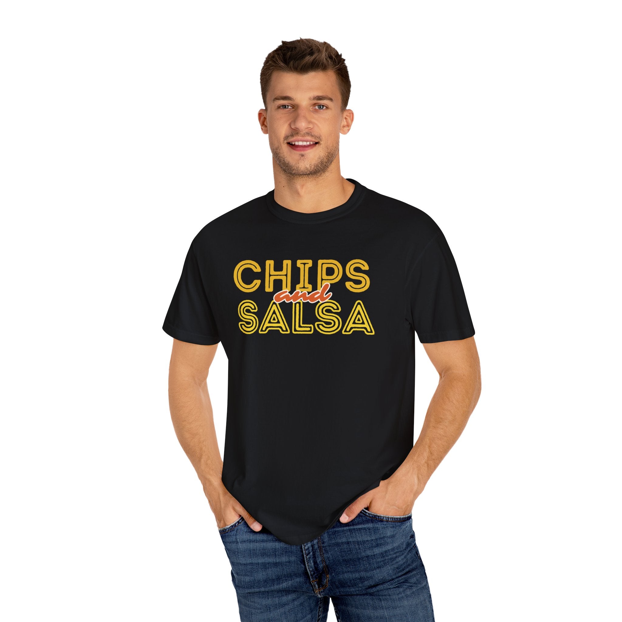 Chips and Salsa Unisex T-shirt, Casual Summer Tee, Foodie Gift, Gift for Friends, Cute Graphic Top, Comfortable Everyday Wear
