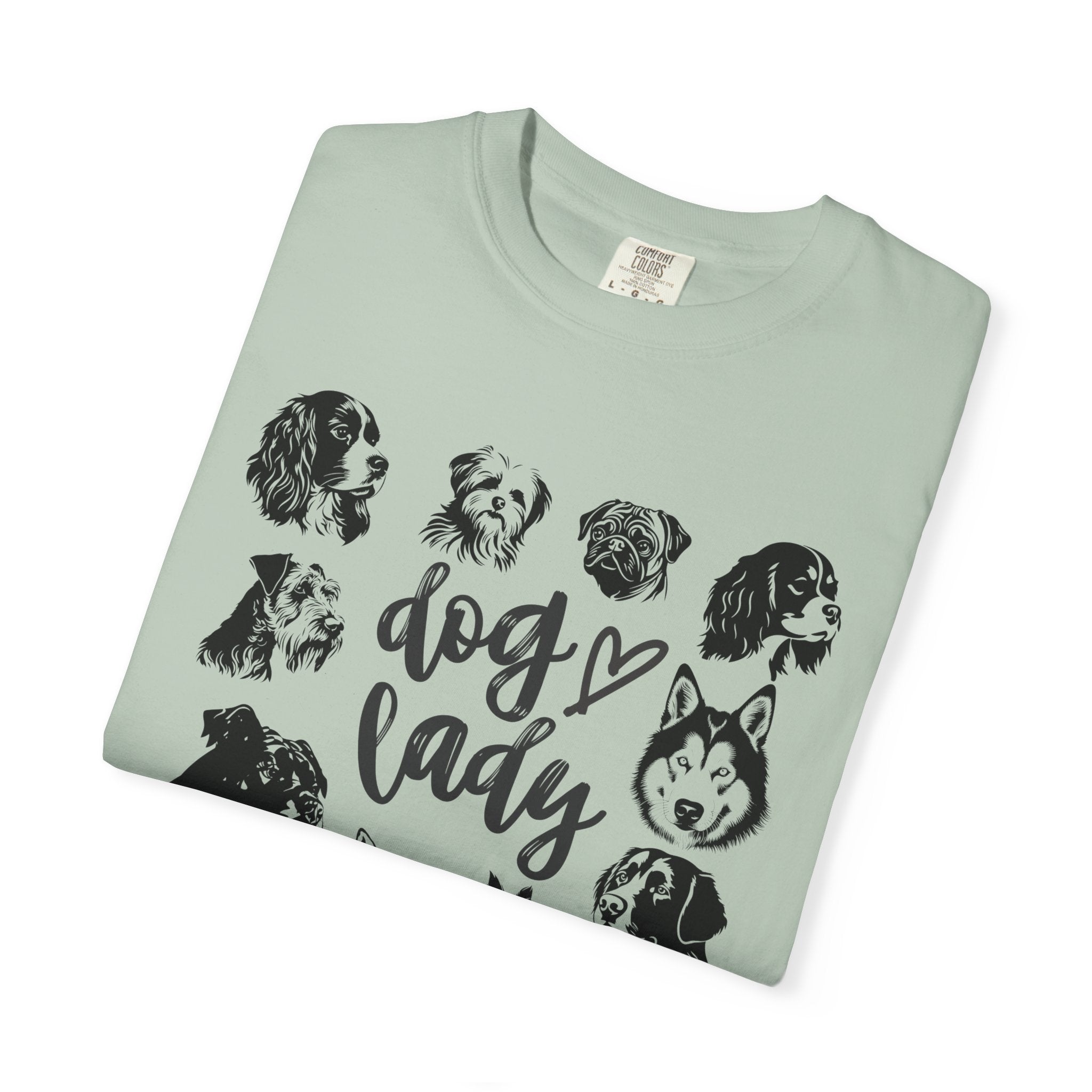 Dog Mom dog lady featuring different dog breeds vintage t-shirt