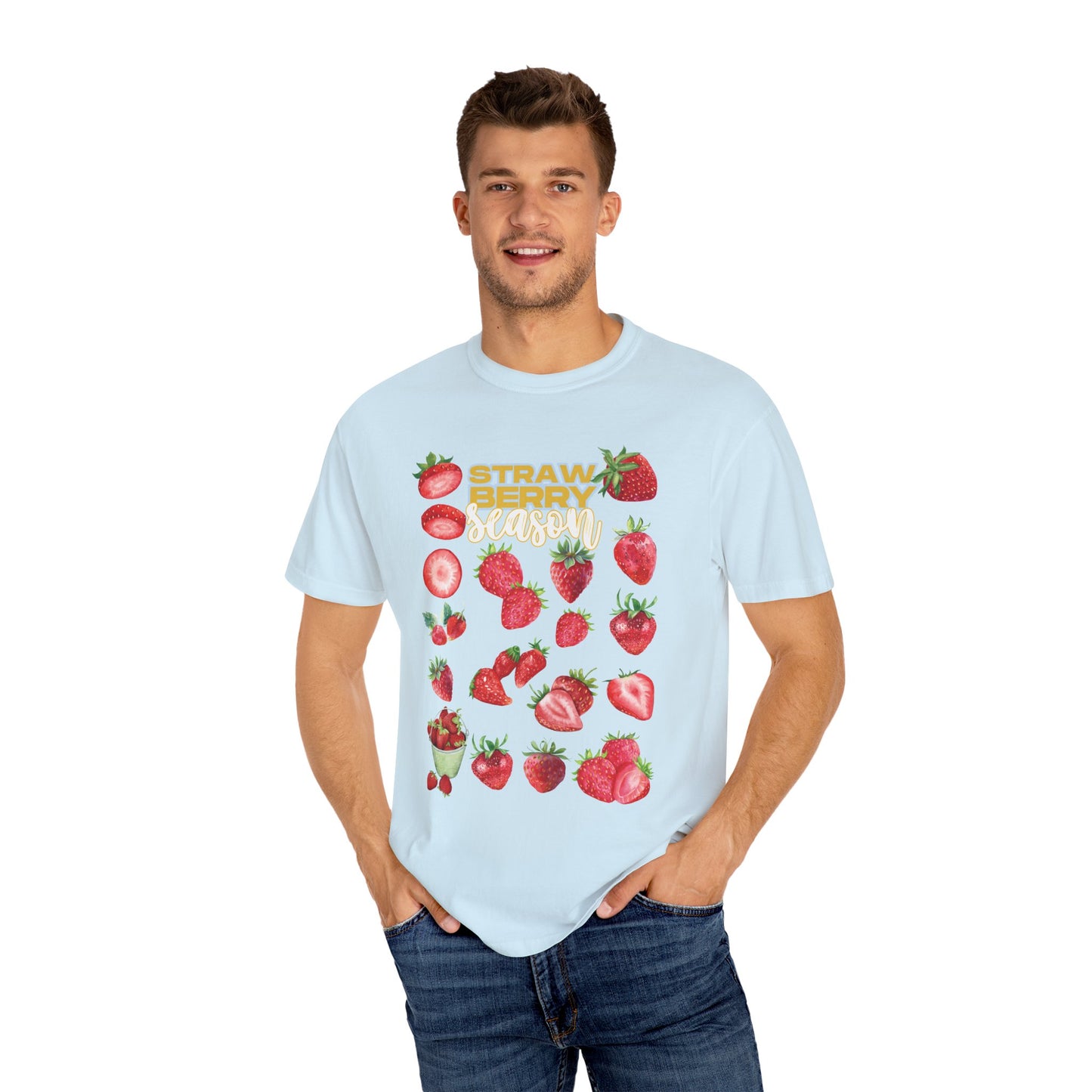 Strawberry Season T-Shirt, Summer Tee, Fruit Lover Gift, Unisex Casual Wear, Fun Graphic Shirt, Cute Outfit Idea