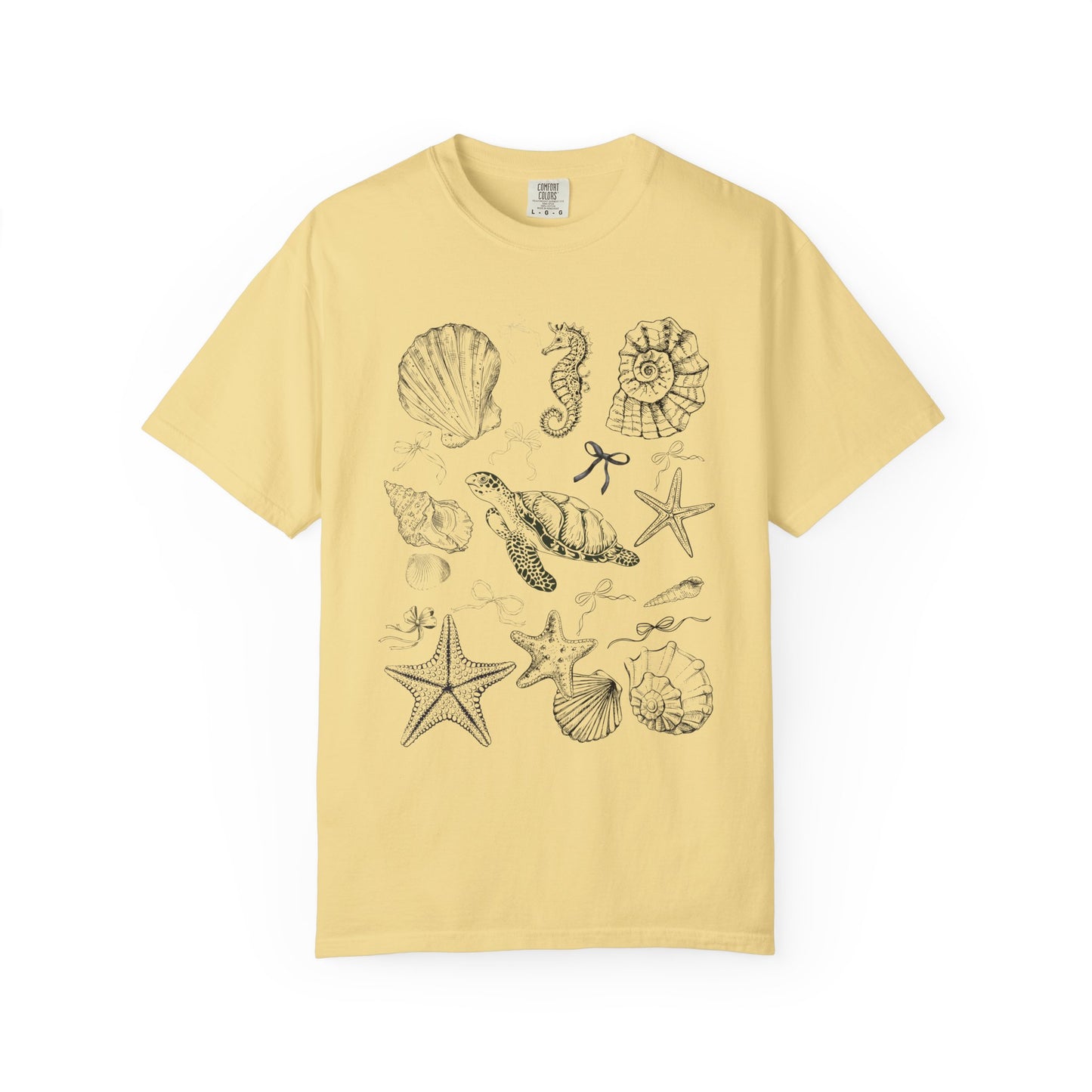 Beach Seashell Graphic T-shirt, Unisex Summer Tee, Ocean Vibes Shirt, Seashell Lover Gift, Casual Beachwear, Sea Life T-Shirt