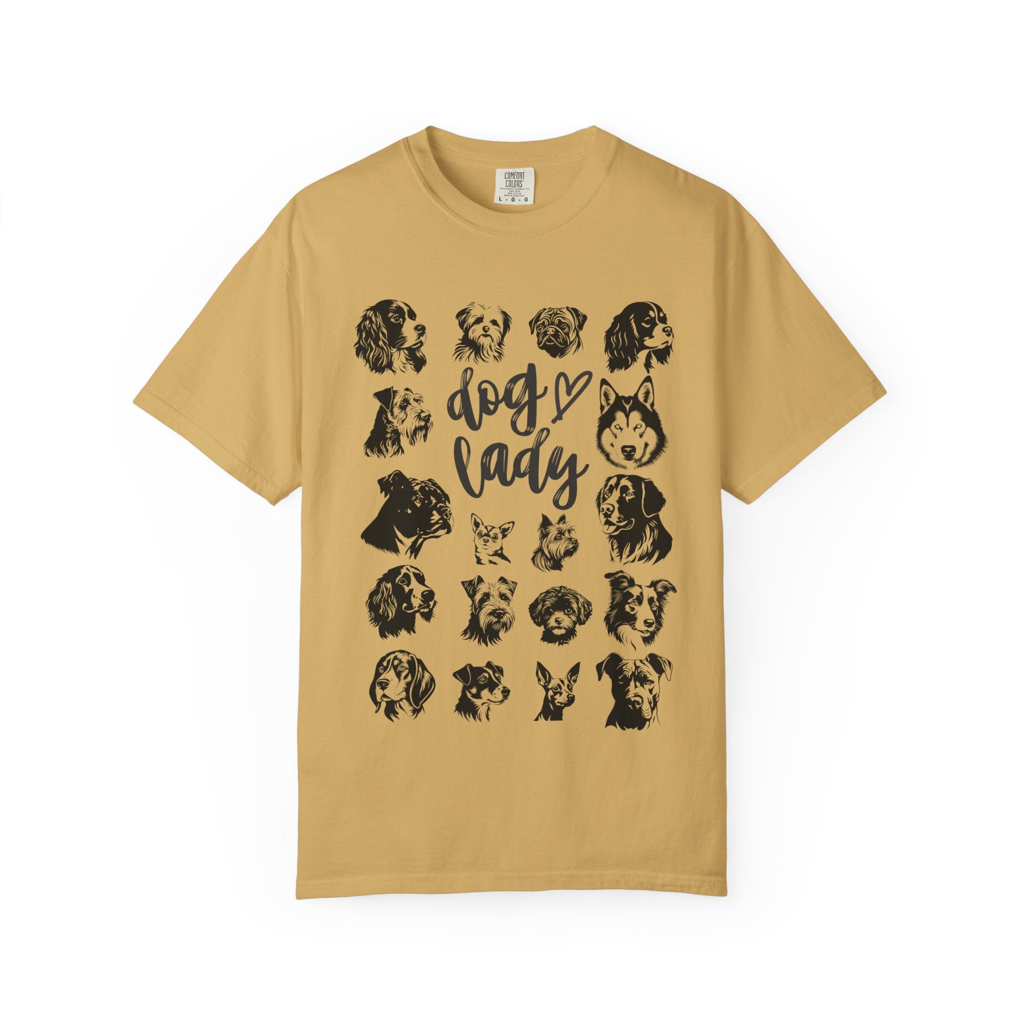 Dog Mom dog lady featuring different dog breeds vintage t-shirt