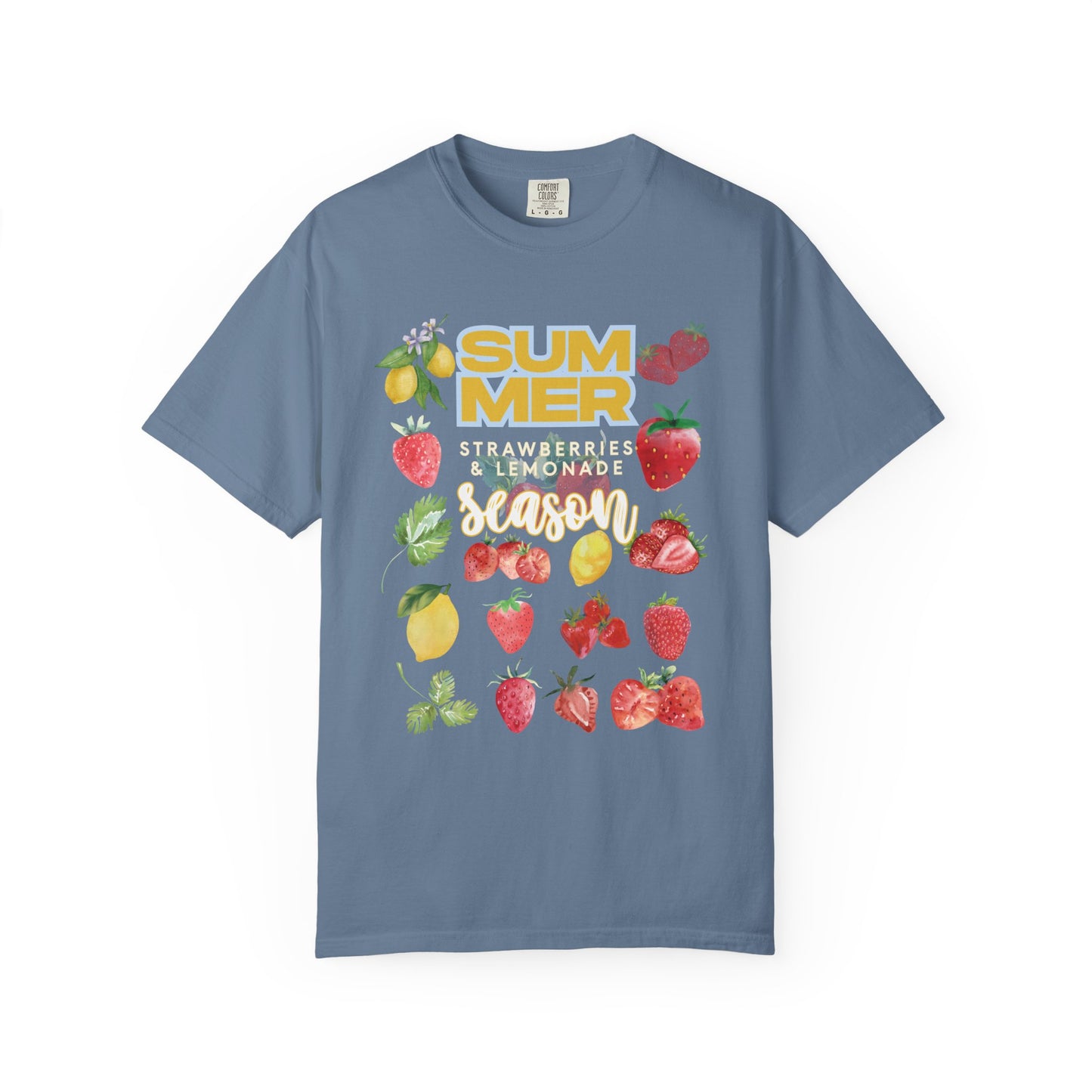 Strawberry Lemonade Shirt, Summer Fruit T-Shirt | Unisex Garment-Dyed Tee,  Summer Vibes, Gift for Foodies, Casual Wear