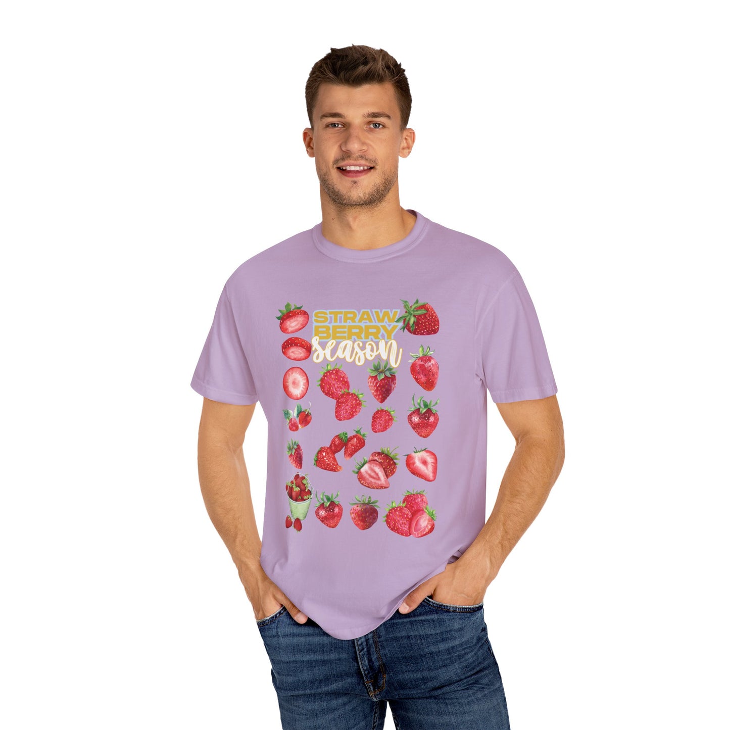 Strawberry Season T-Shirt, Summer Tee, Fruit Lover Gift, Unisex Casual Wear, Fun Graphic Shirt, Cute Outfit Idea