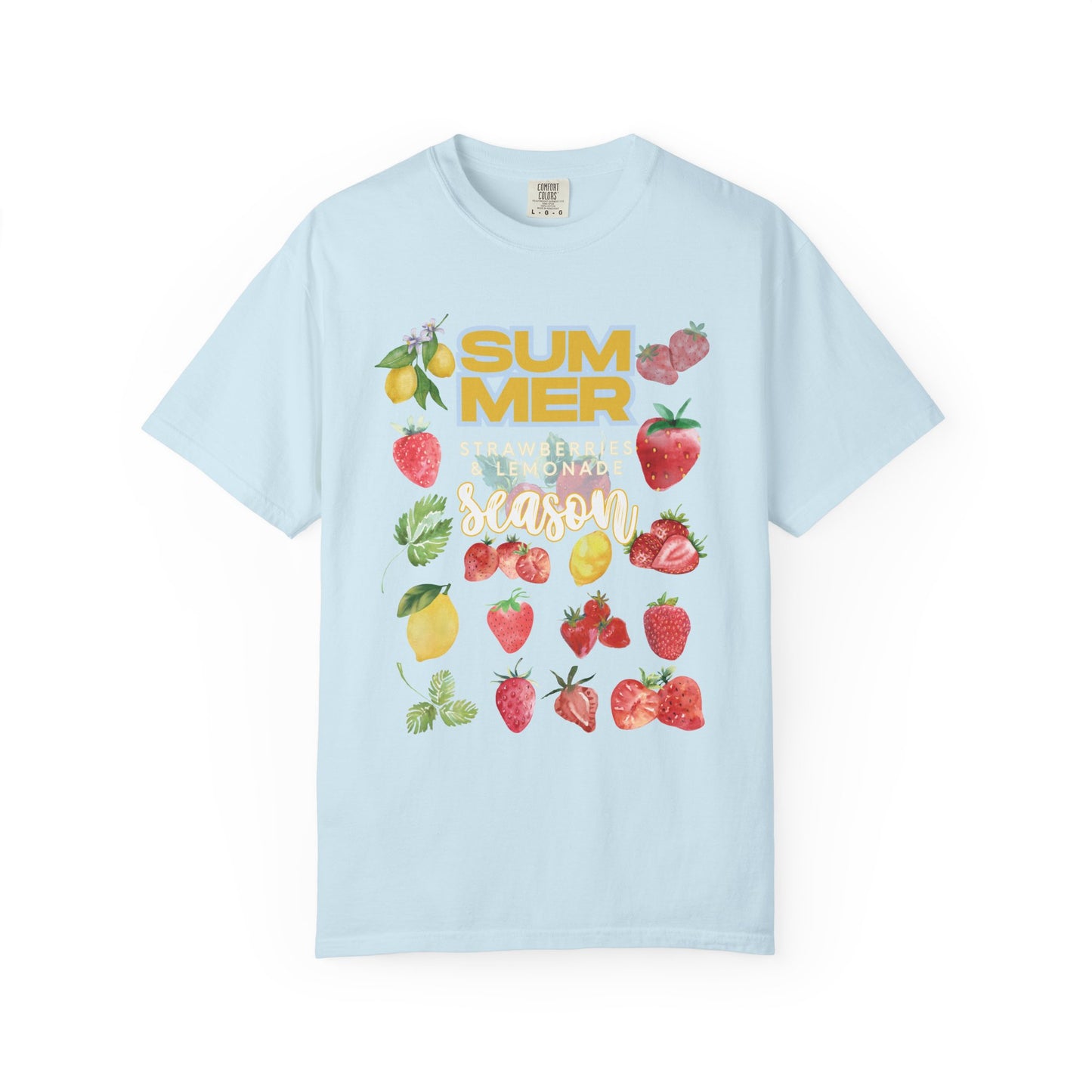 Strawberry Lemonade Shirt, Summer Fruit T-Shirt | Unisex Garment-Dyed Tee,  Summer Vibes, Gift for Foodies, Casual Wear