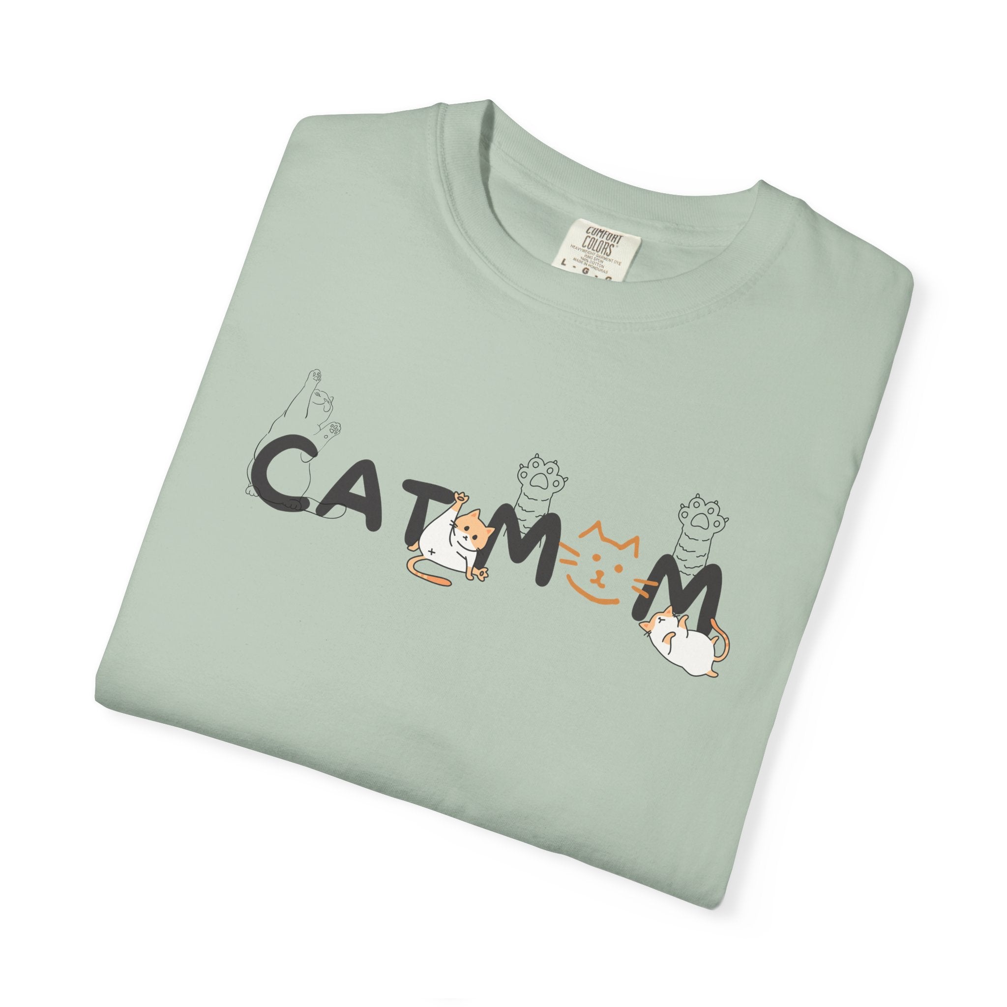 Cute Minimalist Graphic Cat Mom Comfort Colors T-shirt