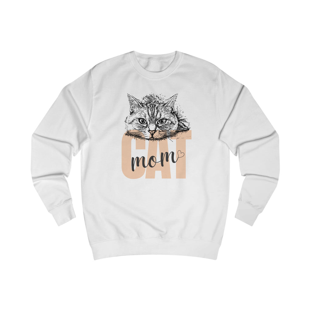 Cat Mom Unisex Sweatshirt - Cozy Gift for Cat Lovers, Birthday, Pet Celebration, Cute Cat Lover Apparel, Funny Cat Mom Gift