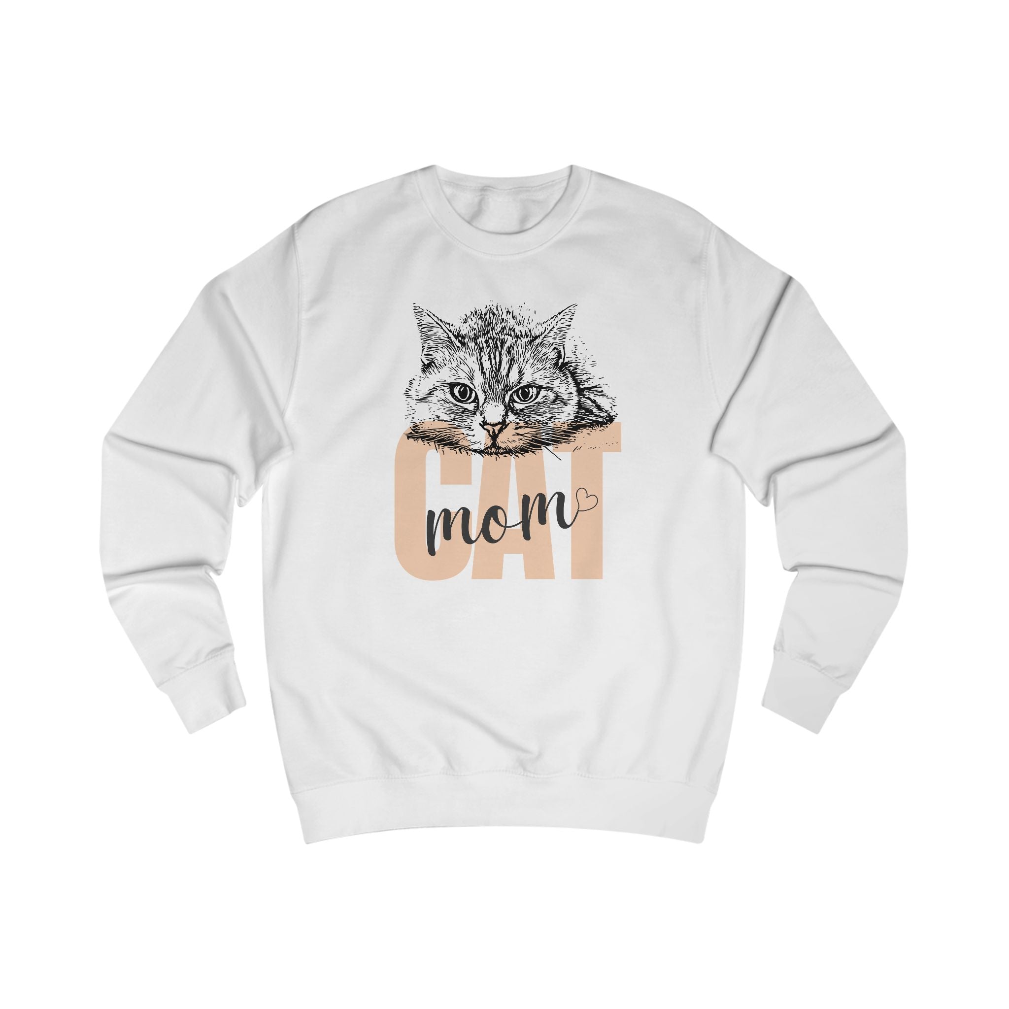 Cat Mom Unisex Sweatshirt - Cozy Gift for Cat Lovers, Birthday, Pet Celebration, Cute Cat Lover Apparel, Funny Cat Mom Gift