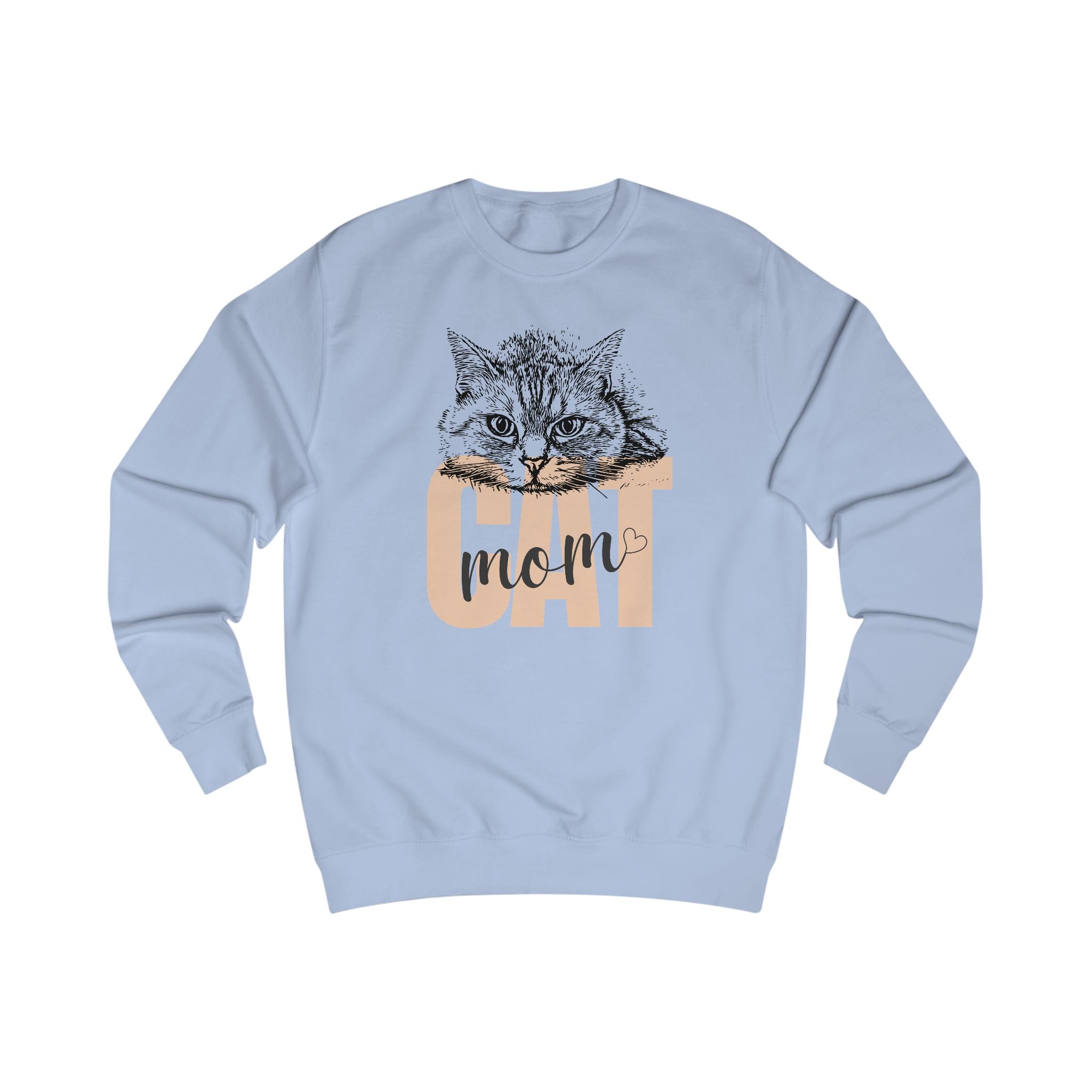 Cat Mom Unisex Sweatshirt - Cozy Gift for Cat Lovers, Birthday, Pet Celebration, Cute Cat Lover Apparel, Funny Cat Mom Gift
