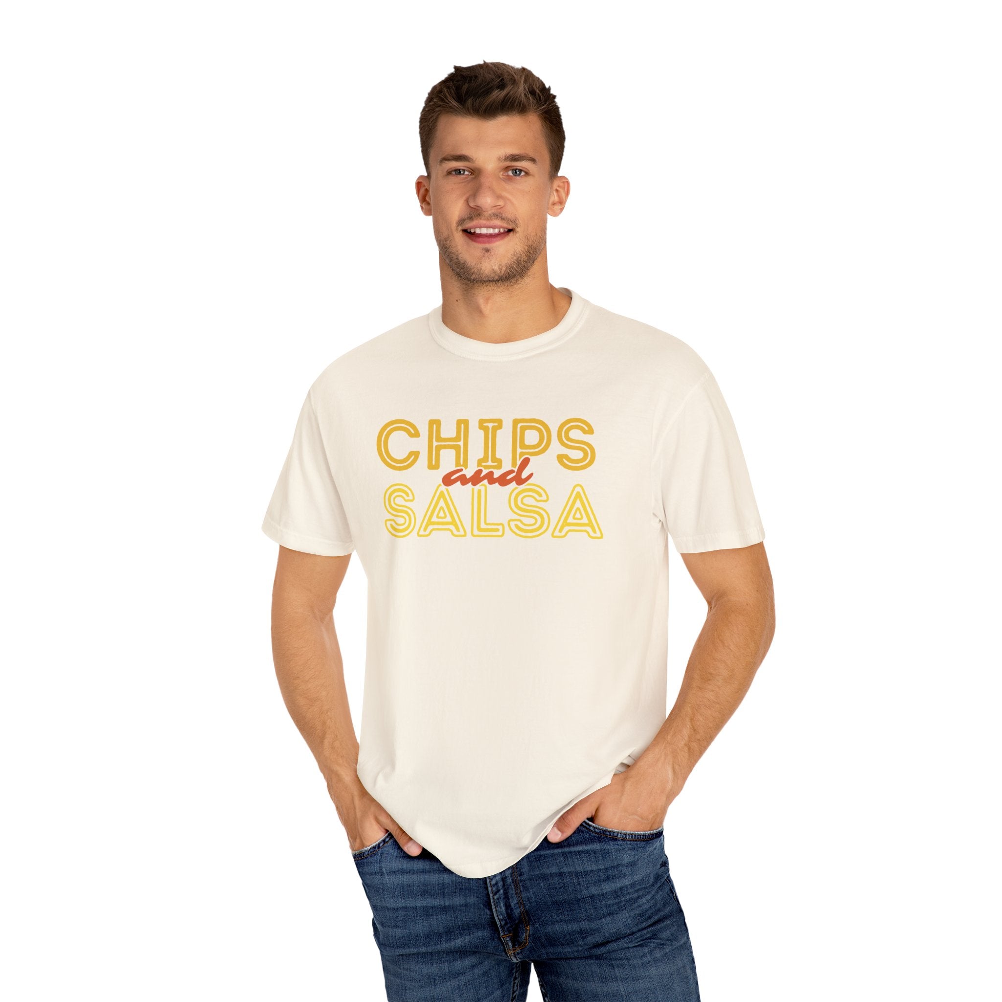 Chips and Salsa Unisex T-shirt, Casual Summer Tee, Foodie Gift, Gift for Friends, Cute Graphic Top, Comfortable Everyday Wear