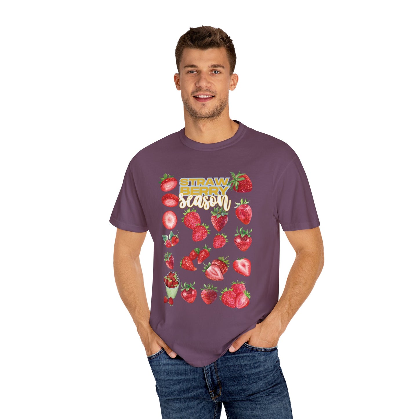 Strawberry Season T-Shirt, Summer Tee, Fruit Lover Gift, Unisex Casual Wear, Fun Graphic Shirt, Cute Outfit Idea
