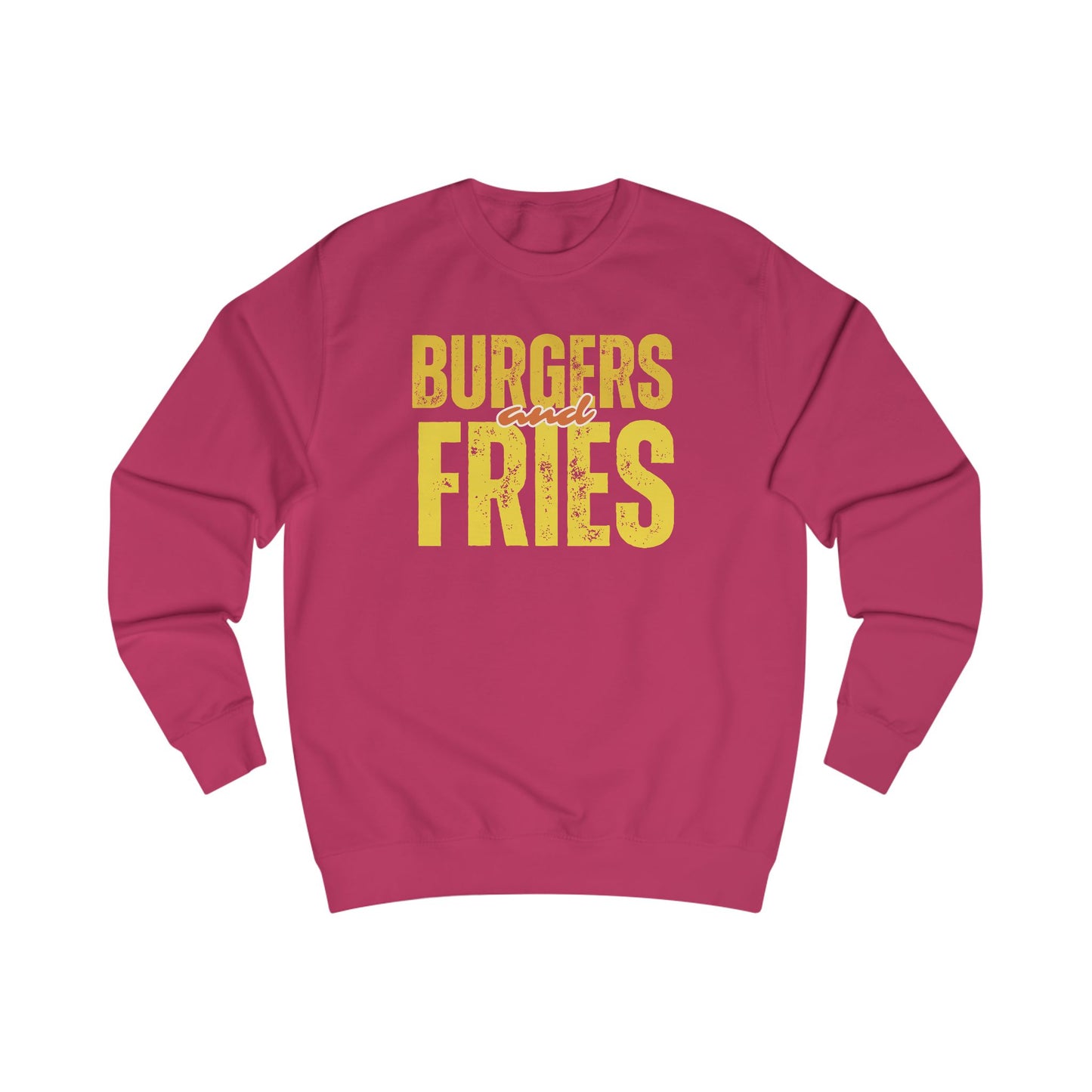 Burgers & Fries Sweatshirt, Funny Foodies Gift, Cozy Unisex Top, Casual Dining Apparel, Fast Food Lover Sweatshirt