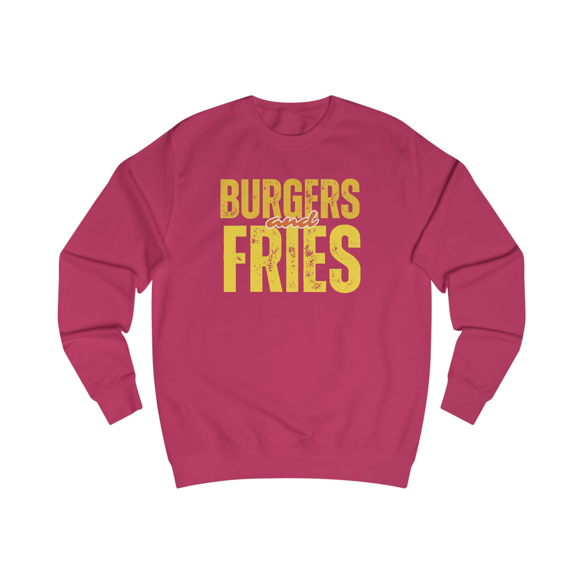 Burgers & Fries Sweatshirt, Funny Foodies Gift, Cozy Unisex Top, Casual Dining Apparel, Fast Food Lover Sweatshirt