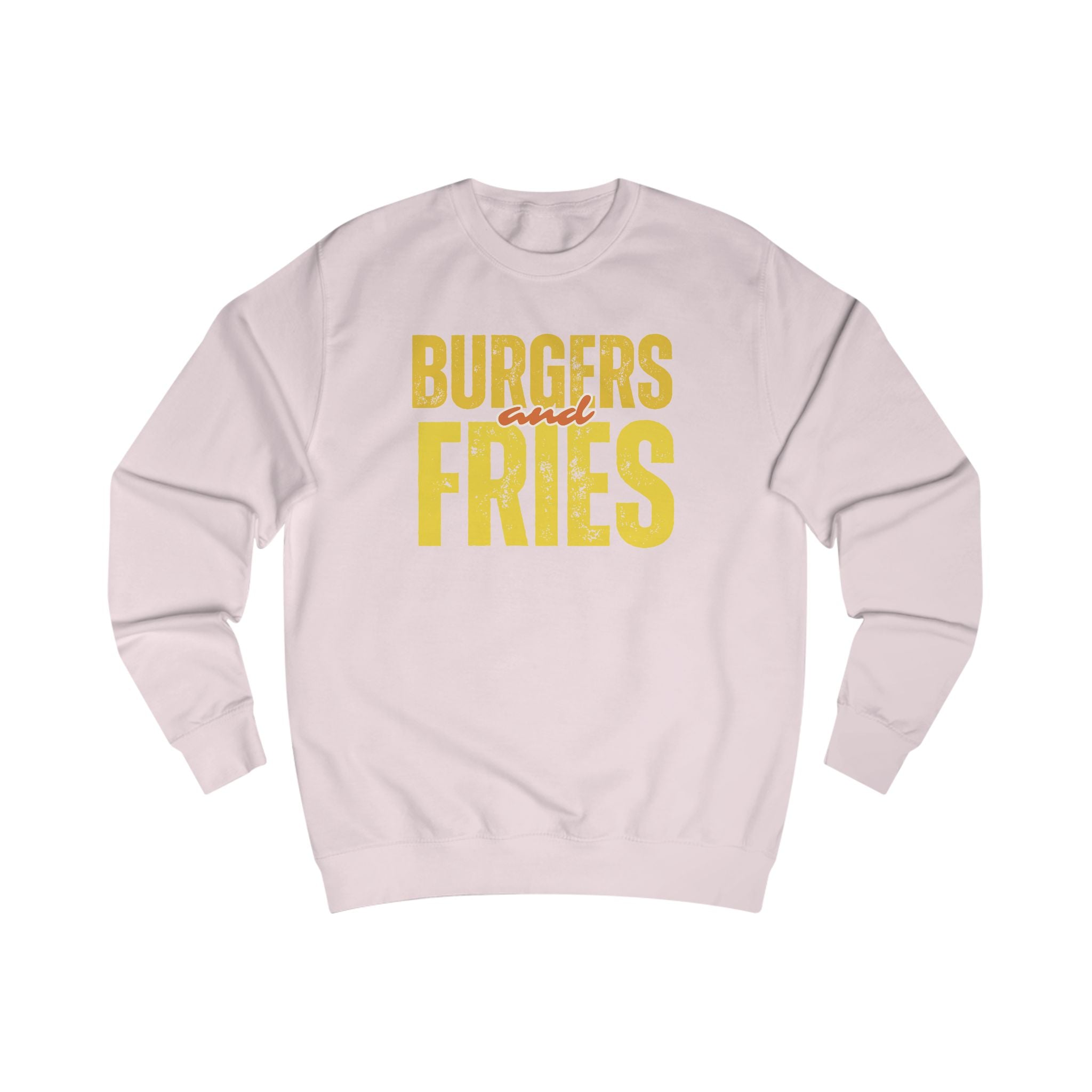 Burgers & Fries Sweatshirt, Funny Foodies Gift, Cozy Unisex Top, Casual Dining Apparel, Fast Food Lover Sweatshirt