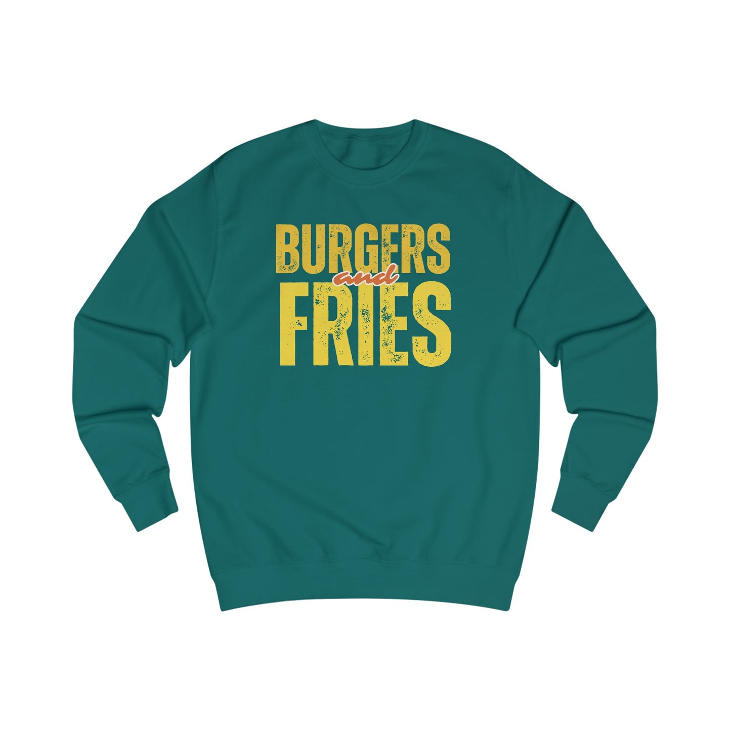 Burgers & Fries Sweatshirt, Funny Foodies Gift, Cozy Unisex Top, Casual Dining Apparel, Fast Food Lover Sweatshirt