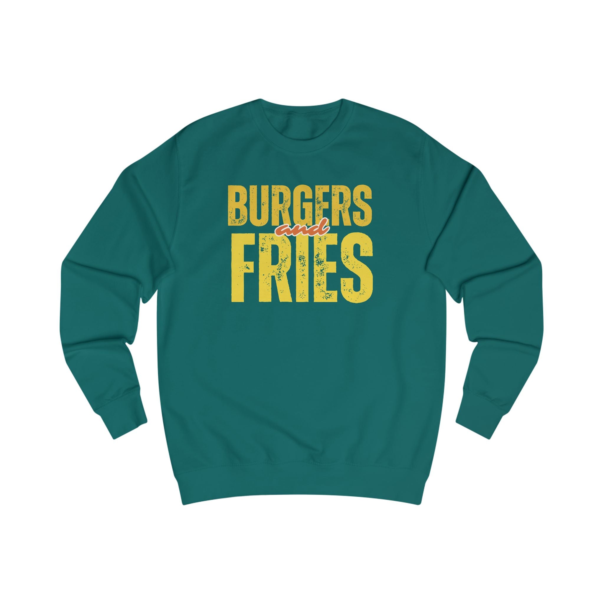 Burgers & Fries Sweatshirt, Funny Foodies Gift, Cozy Unisex Top, Casual Dining Apparel, Fast Food Lover Sweatshirt