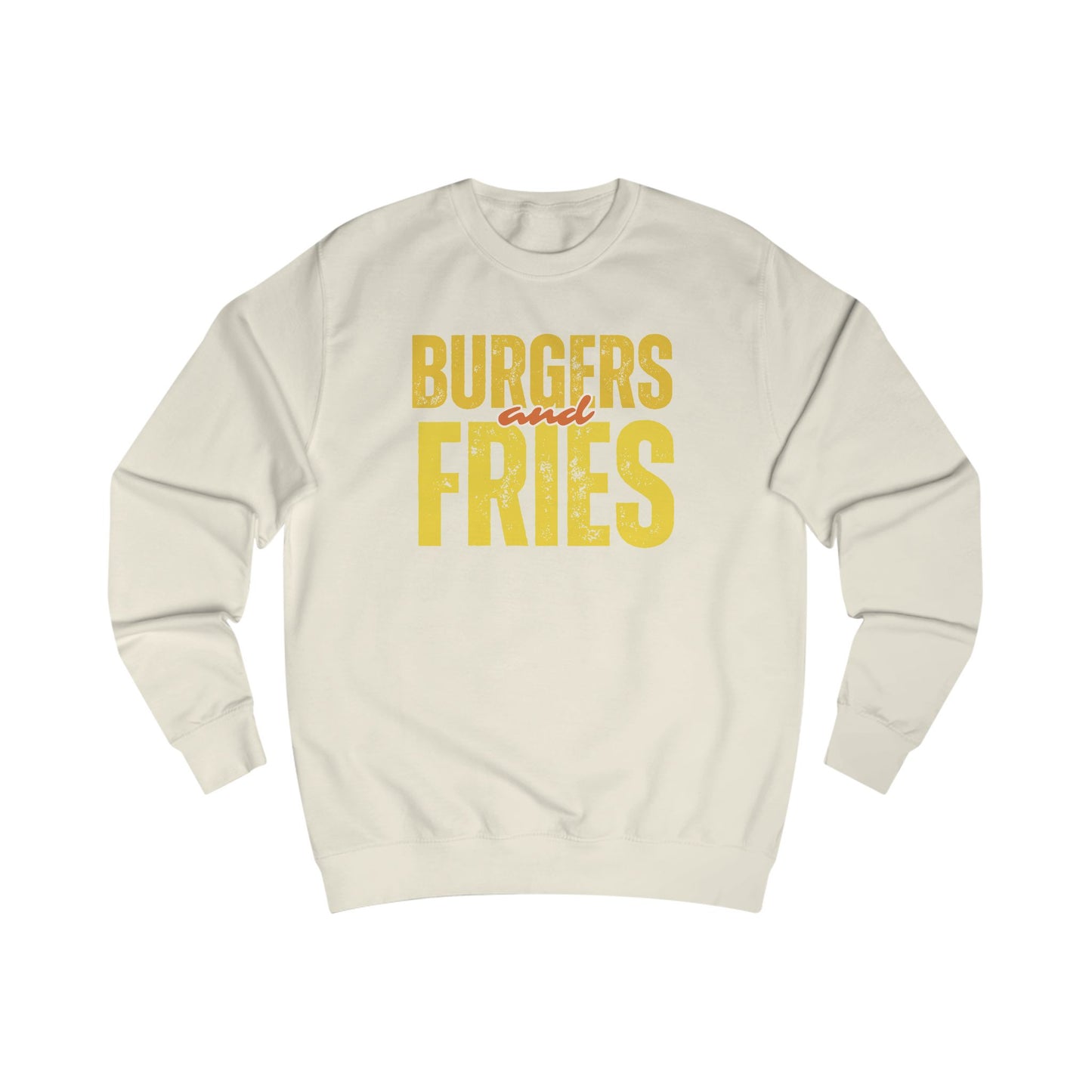 Burgers & Fries Sweatshirt, Funny Foodies Gift, Cozy Unisex Top, Casual Dining Apparel, Fast Food Lover Sweatshirt