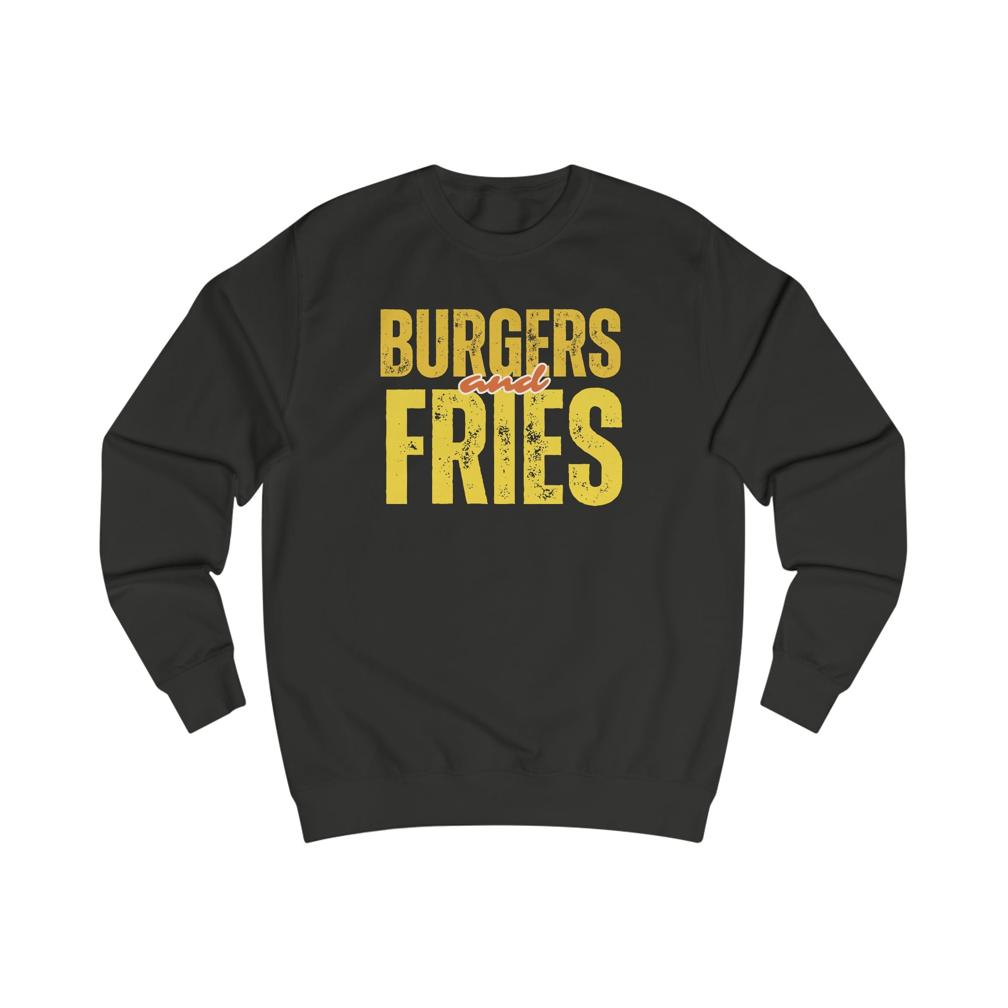 Burgers & Fries Sweatshirt, Funny Foodies Gift, Cozy Unisex Top, Casual Dining Apparel, Fast Food Lover Sweatshirt
