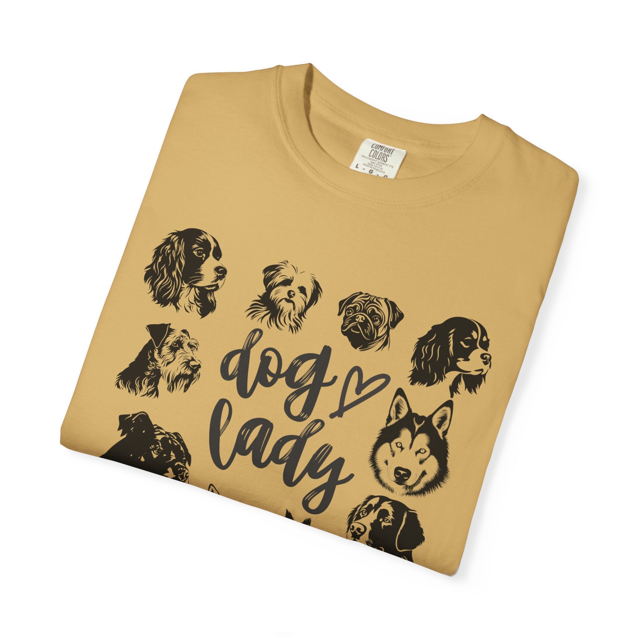 Dog Mom dog lady featuring different dog breeds vintage t-shirt