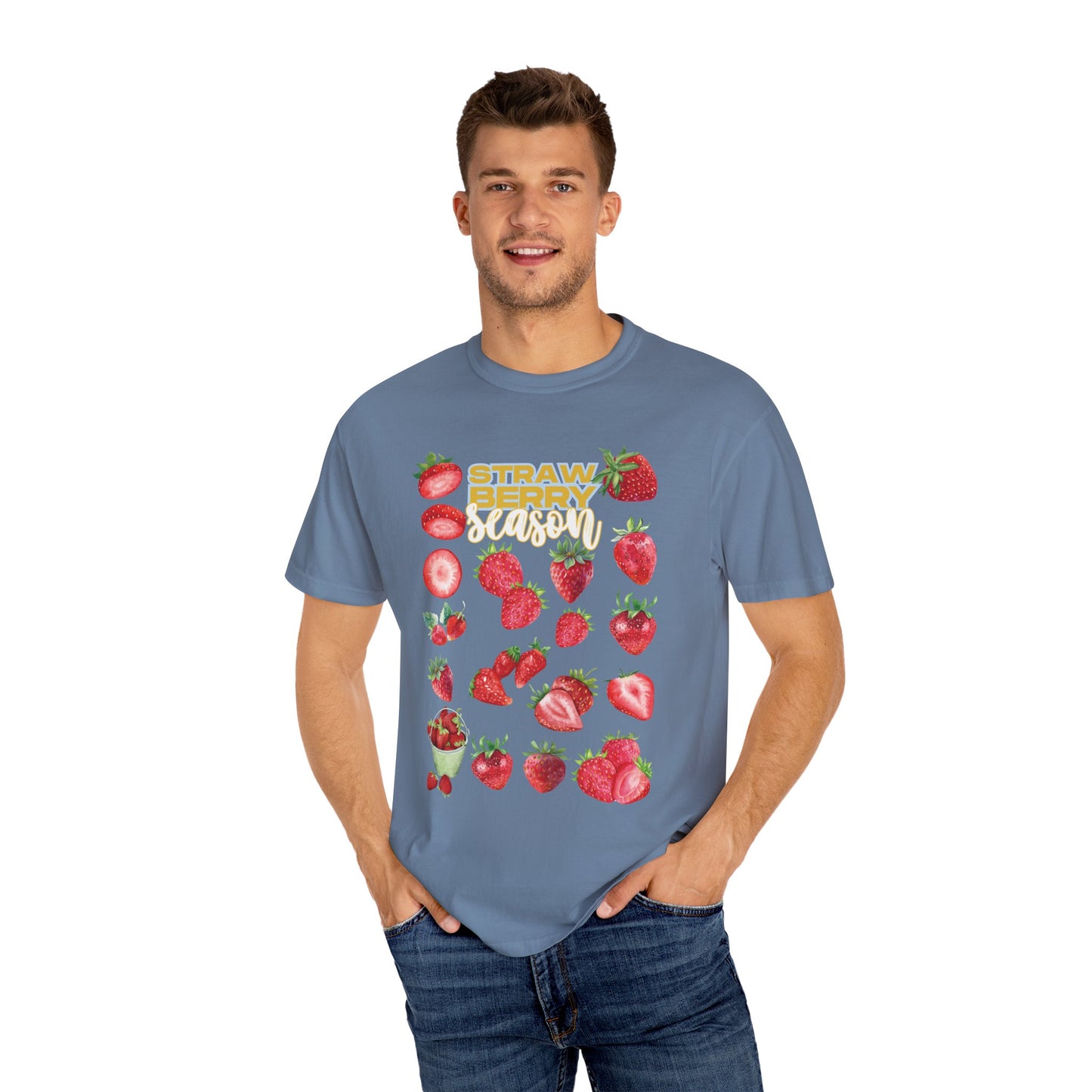 Strawberry Season T-Shirt, Summer Tee, Fruit Lover Gift, Unisex Casual Wear, Fun Graphic Shirt, Cute Outfit Idea