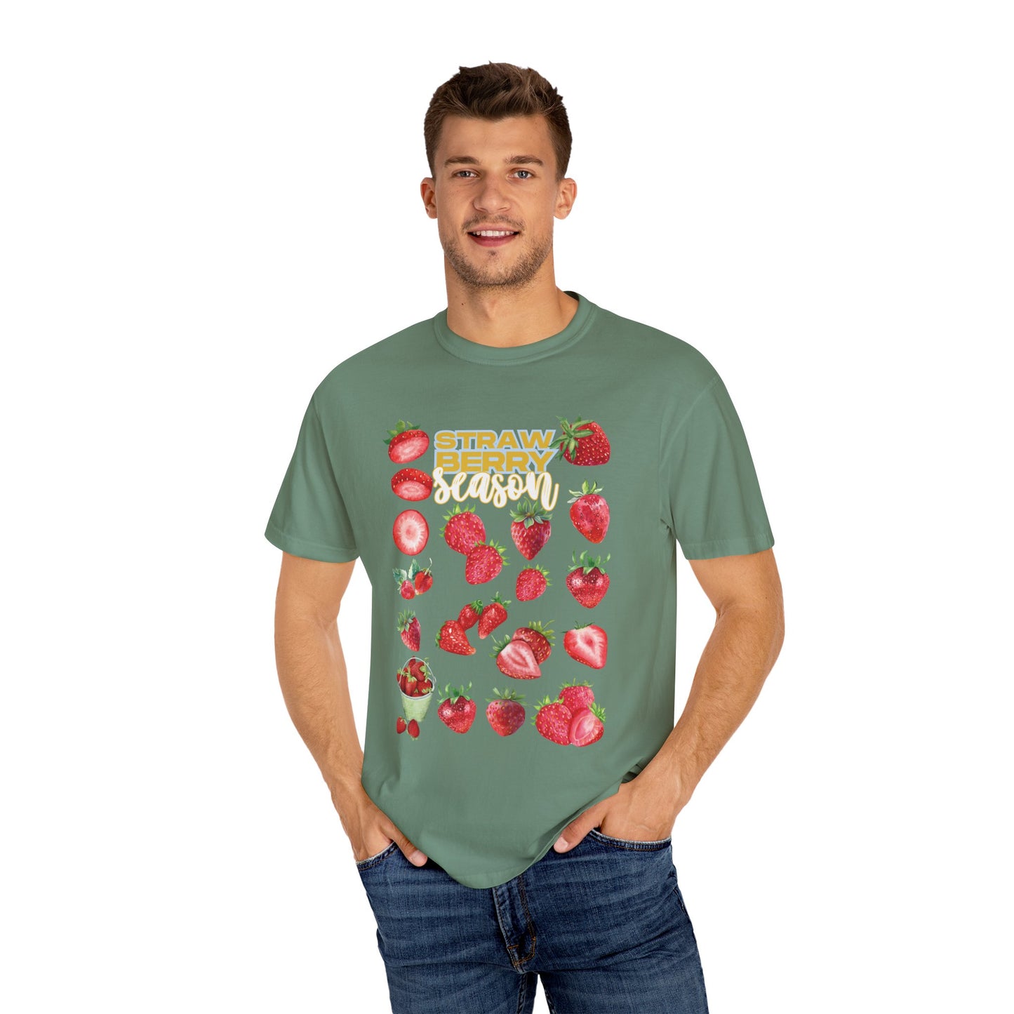 Strawberry Season T-Shirt, Summer Tee, Fruit Lover Gift, Unisex Casual Wear, Fun Graphic Shirt, Cute Outfit Idea