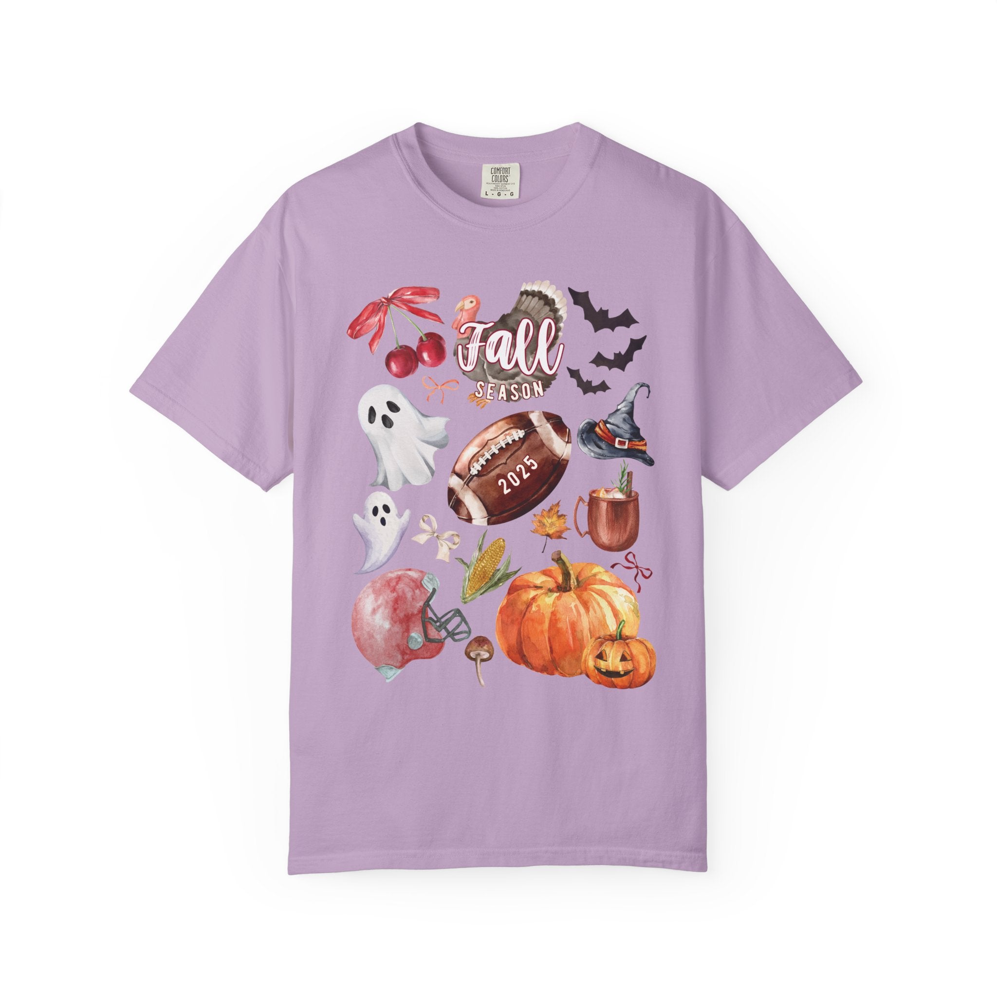 Fall-Themed Unisex Garment-Dyed T-Shirt, Autumn Tee, Halloween Shirt, Cozy Fall Apparel, Seasonal Fashion, Pumpkin Spice Tee