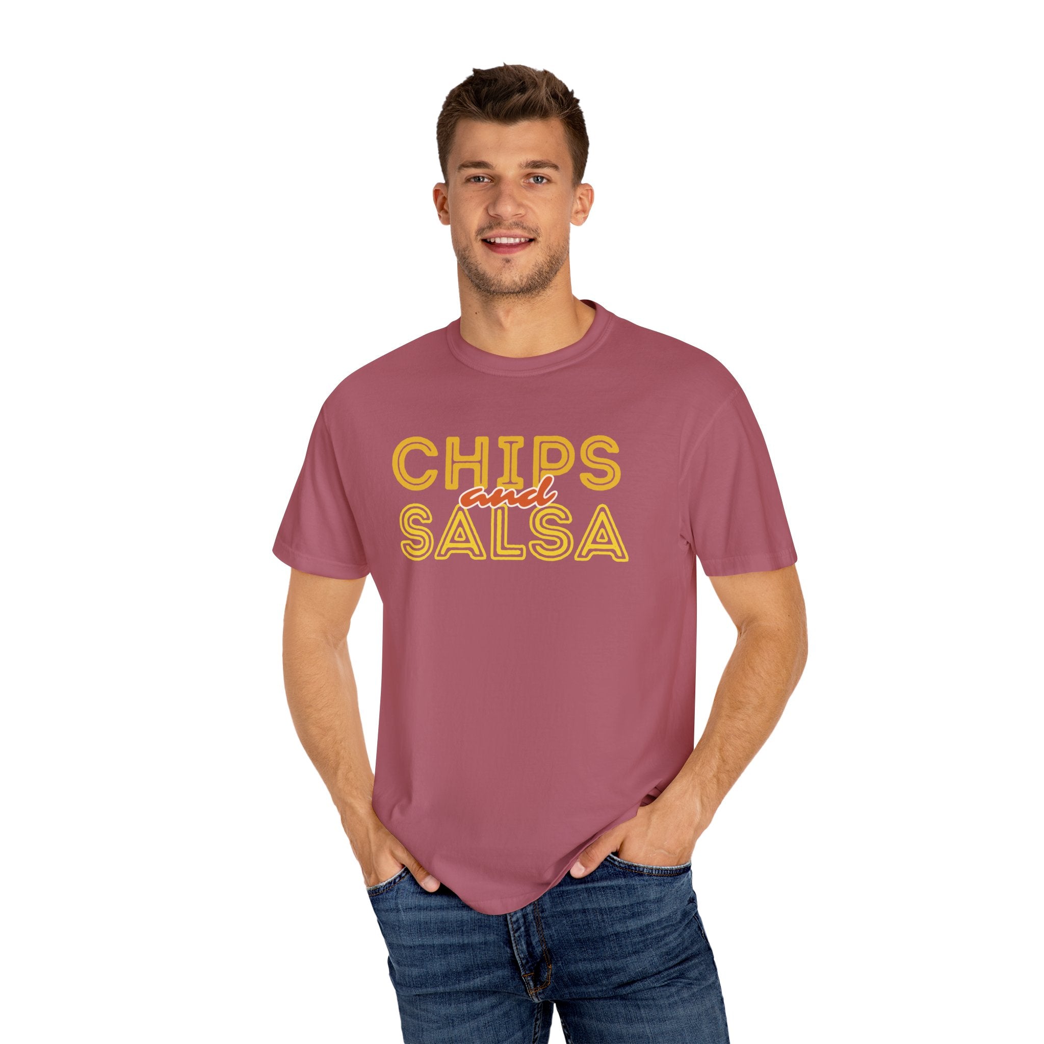 Chips and Salsa Unisex T-shirt, Casual Summer Tee, Foodie Gift, Gift for Friends, Cute Graphic Top, Comfortable Everyday Wear