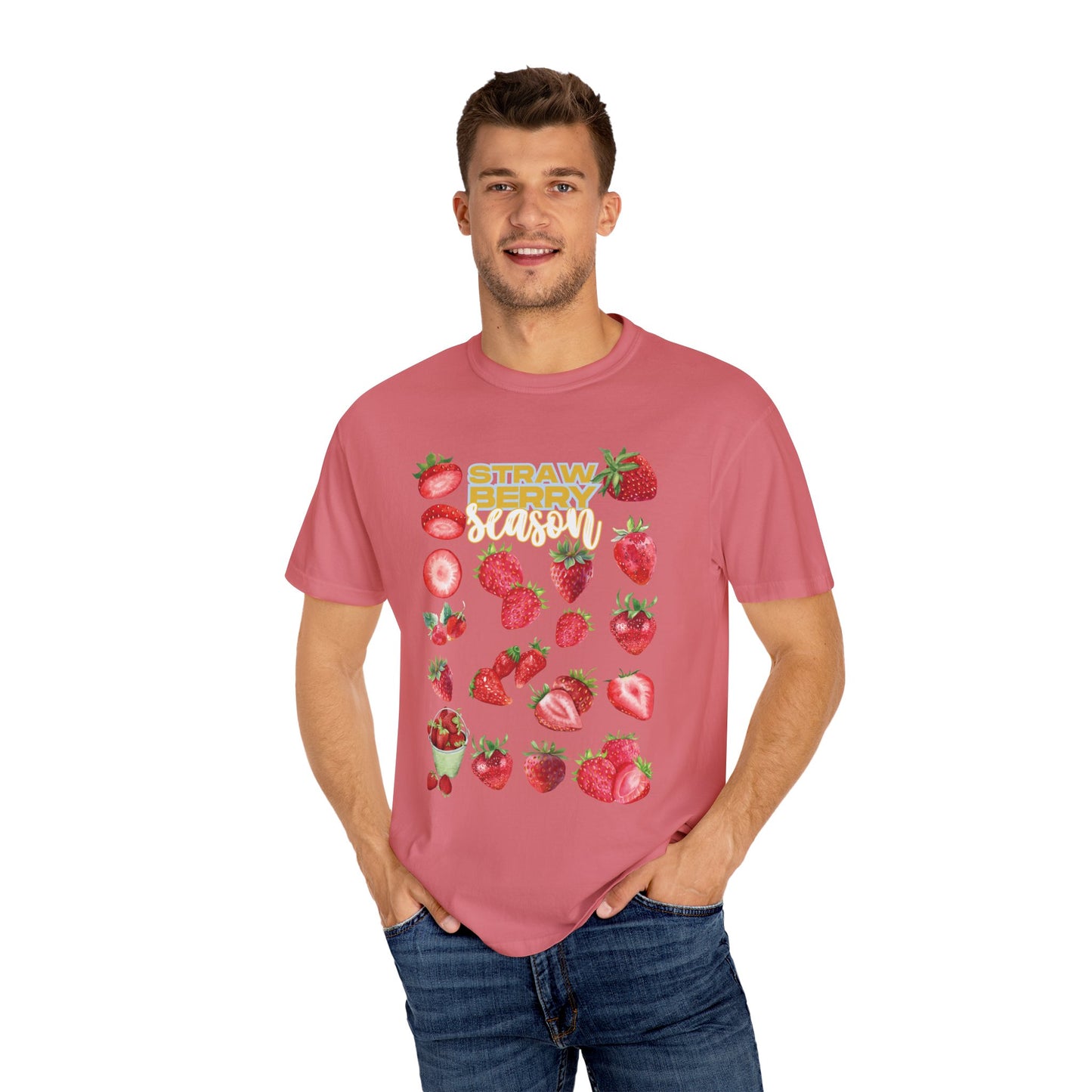 Strawberry Season T-Shirt, Summer Tee, Fruit Lover Gift, Unisex Casual Wear, Fun Graphic Shirt, Cute Outfit Idea