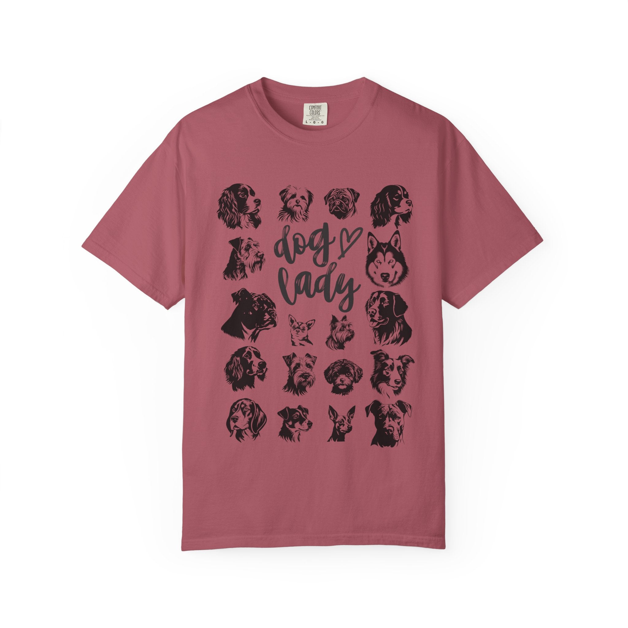 Dog Mom dog lady featuring different dog breeds vintage t-shirt