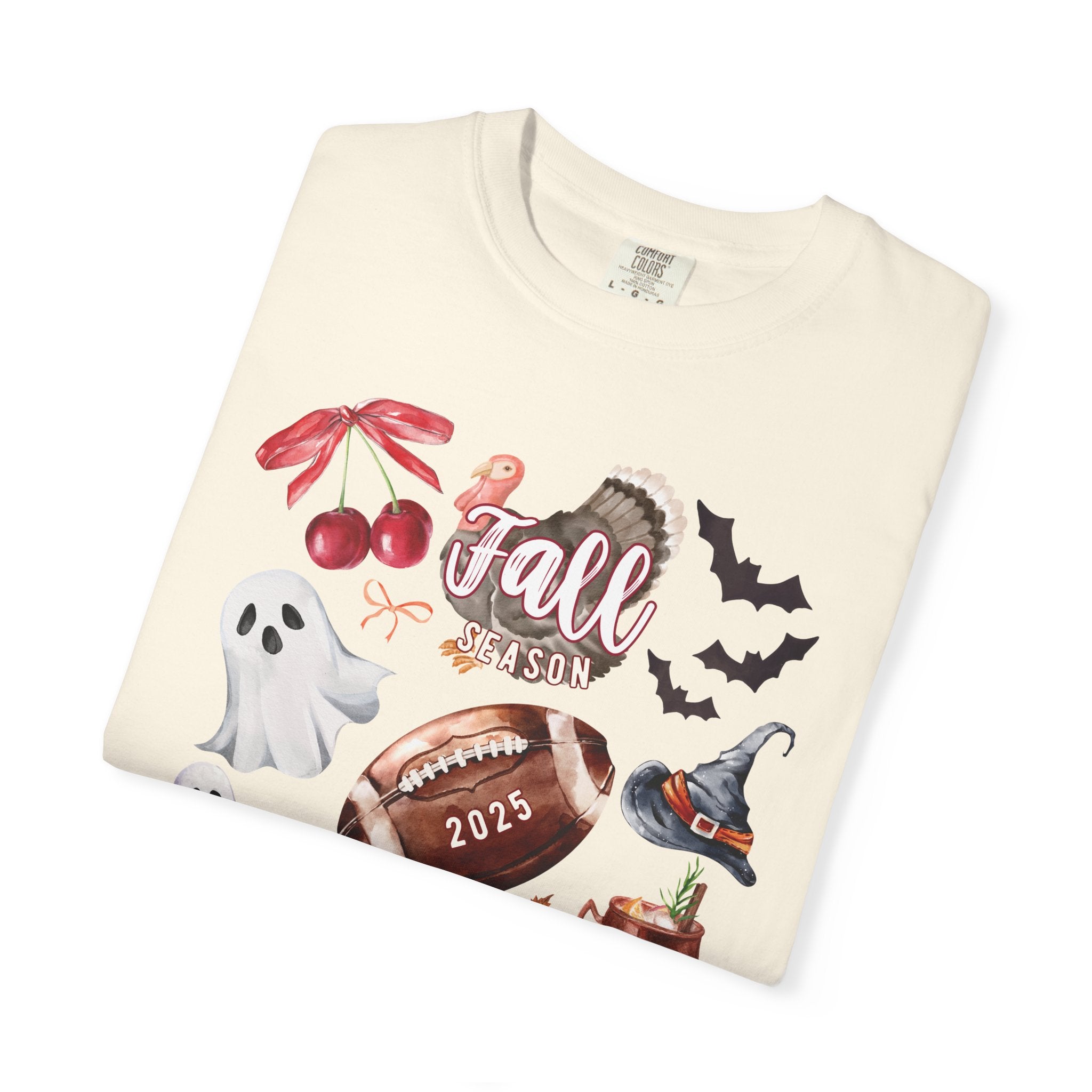 Fall-Themed Unisex Garment-Dyed T-Shirt, Autumn Tee, Halloween Shirt, Cozy Fall Apparel, Seasonal Fashion, Pumpkin Spice Tee
