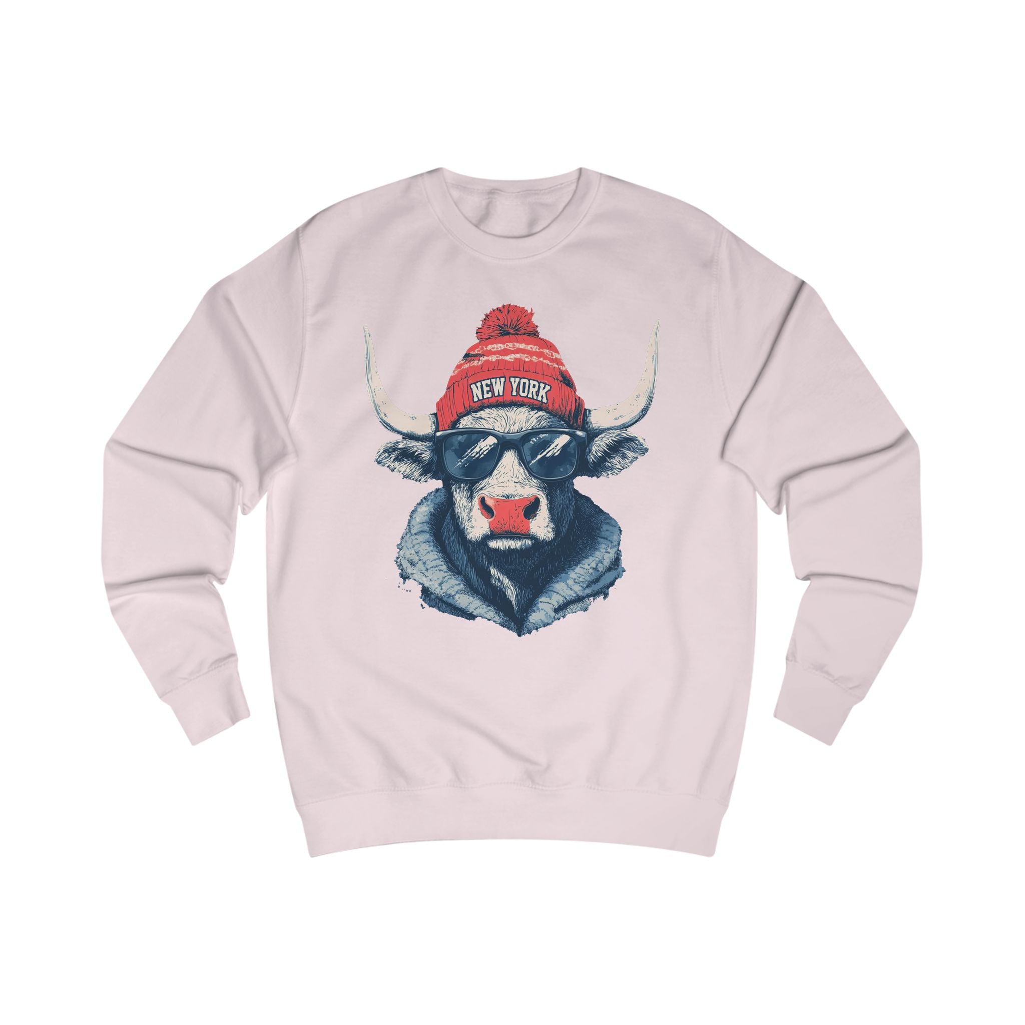 New York Bull Football Sweatshirt - Unisex Sweater, Retro Style Apparel, Vintage Gift for Him/Her, Cozy Fashion, Perfect for Winter