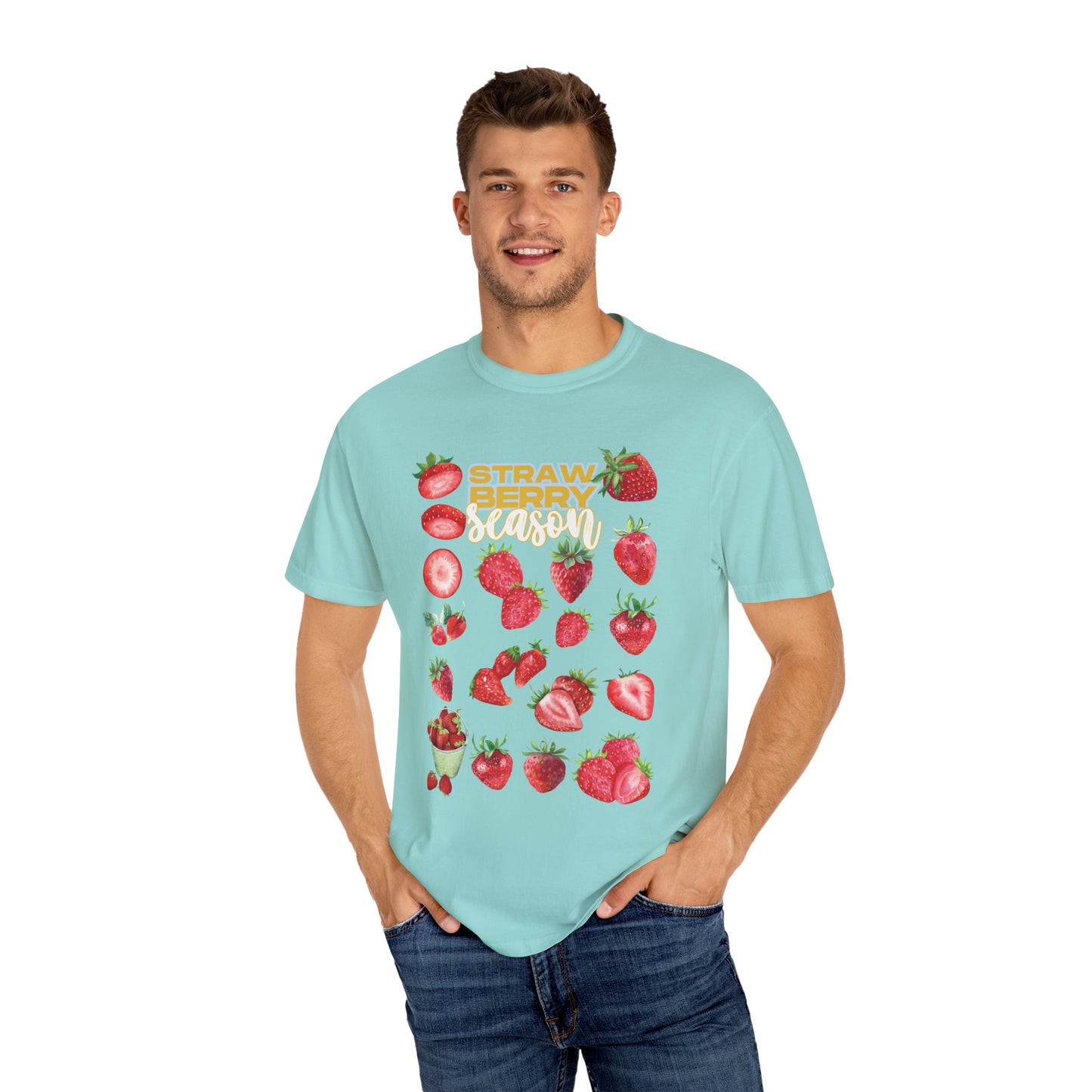 Strawberry Season T-Shirt, Summer Tee, Fruit Lover Gift, Unisex Casual Wear, Fun Graphic Shirt, Cute Outfit Idea