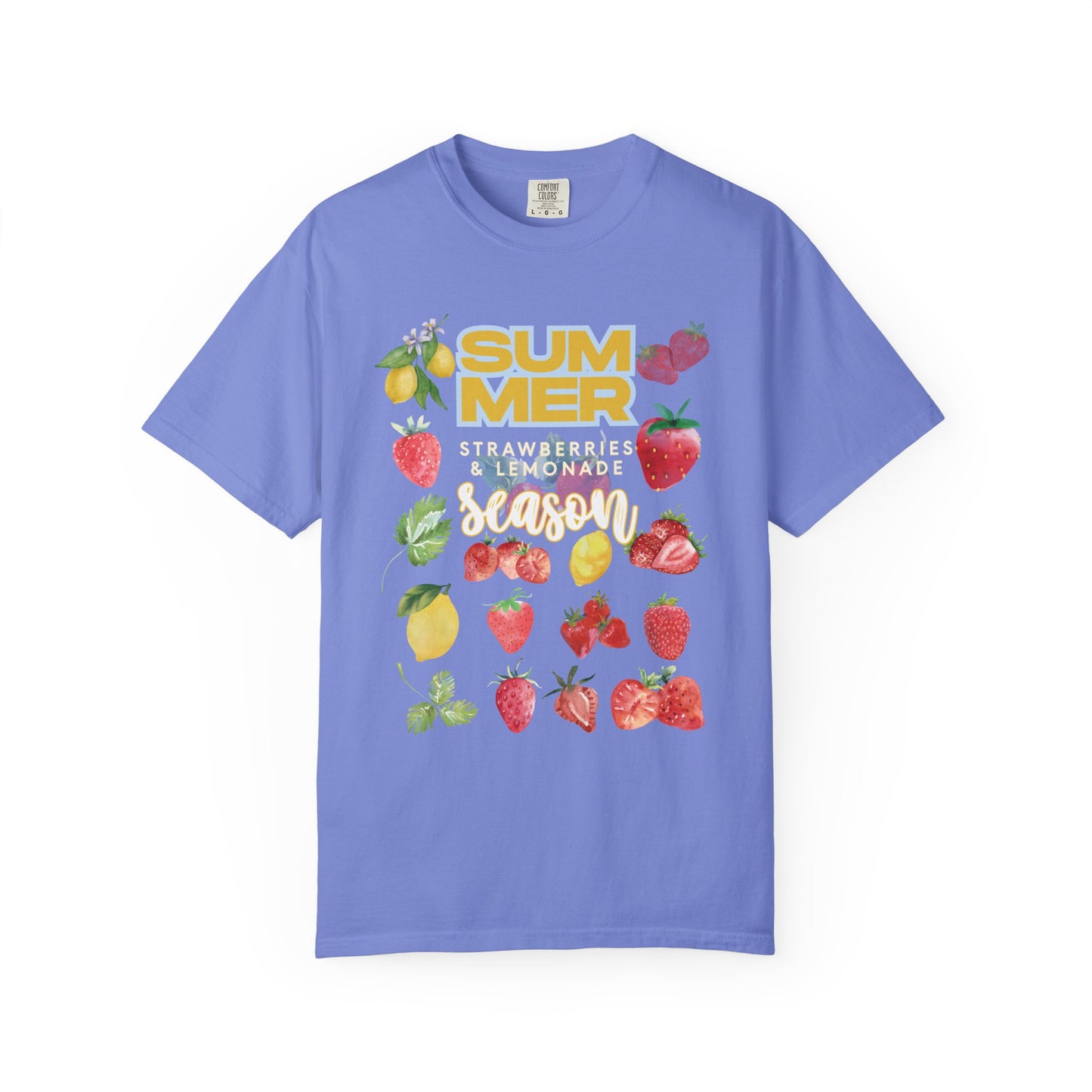 Strawberry Lemonade Shirt, Summer Fruit T-Shirt | Unisex Garment-Dyed Tee,  Summer Vibes, Gift for Foodies, Casual Wear