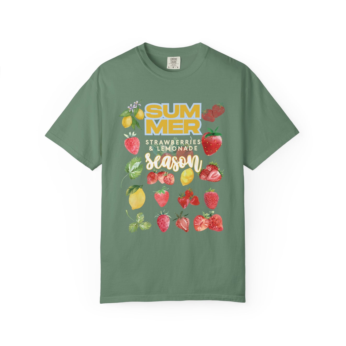Strawberry Lemonade Shirt, Summer Fruit T-Shirt | Unisex Garment-Dyed Tee,  Summer Vibes, Gift for Foodies, Casual Wear
