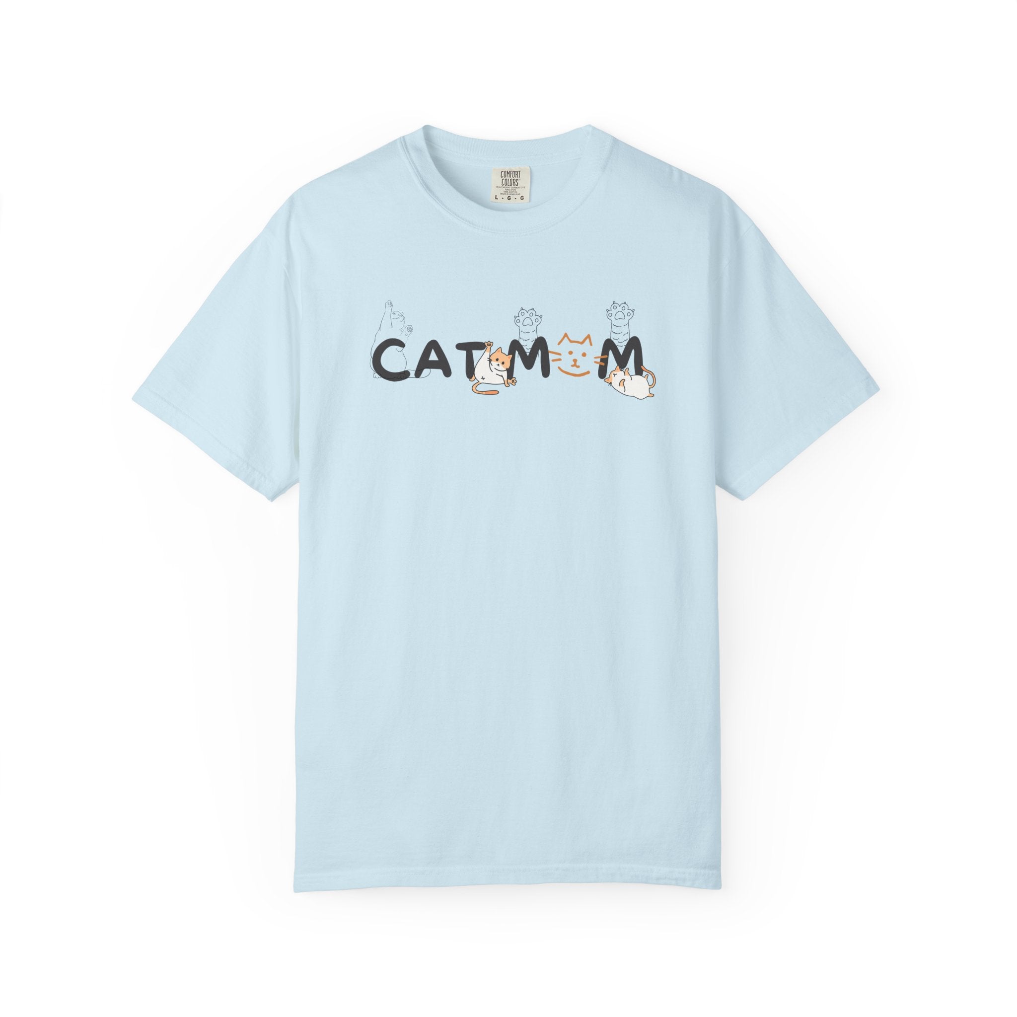 Cute Minimalist Graphic Cat Mom Comfort Colors T-shirt