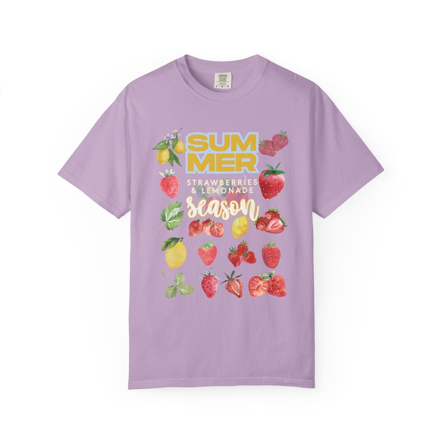 Strawberry Lemonade Shirt, Summer Fruit T-Shirt | Unisex Garment-Dyed Tee,  Summer Vibes, Gift for Foodies, Casual Wear