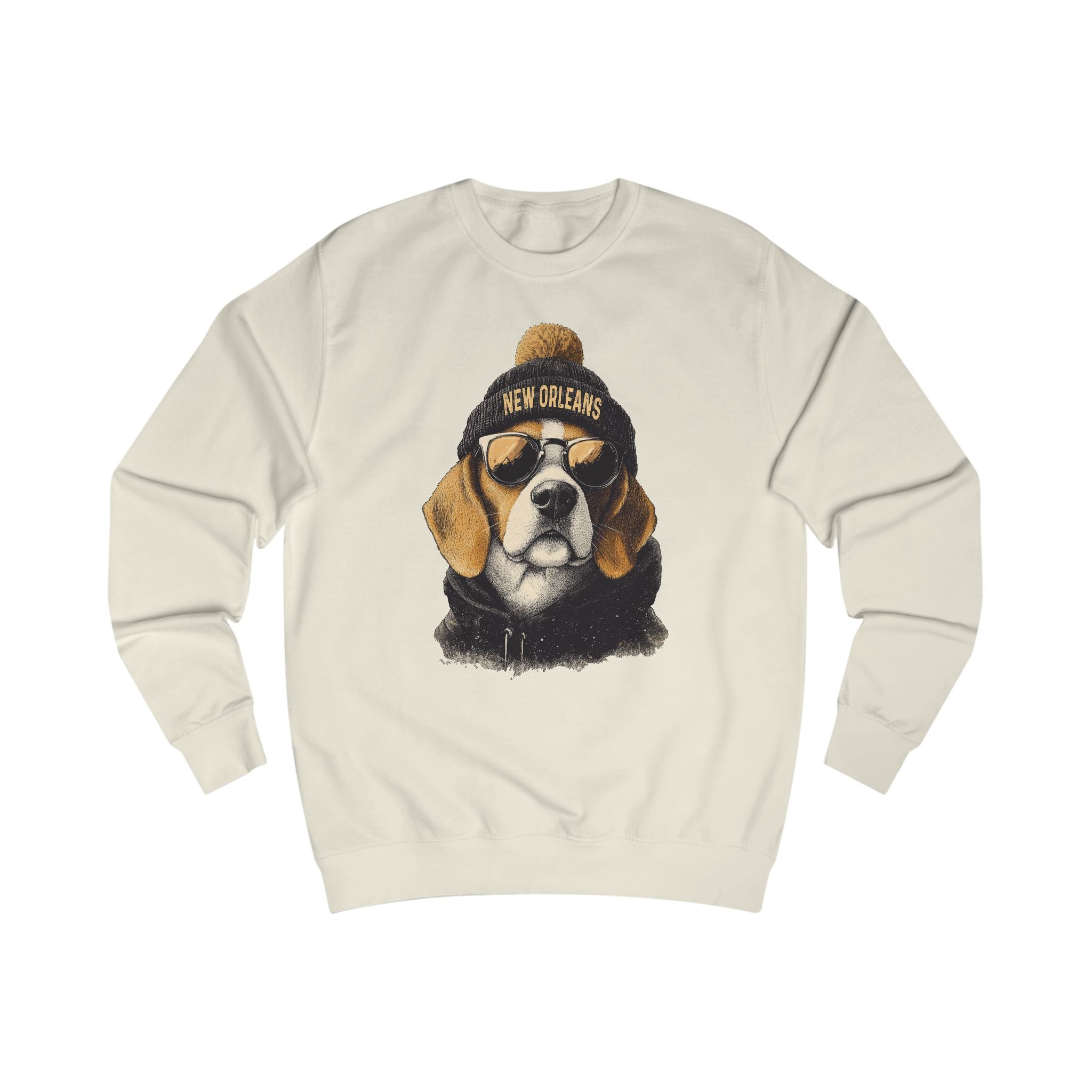 New Orleans Football Lover Sweatshirt, Unisex Cozy Top, Football Lover Gift, Dog-Themed Apparel, Casual Streetwear, Unique Gift Idea