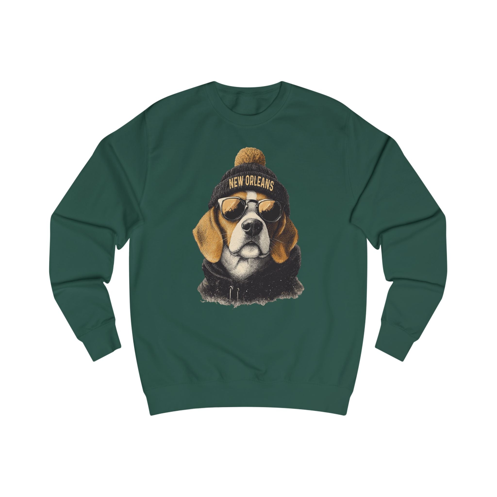 New Orleans Football Lover Sweatshirt, Unisex Cozy Top, Football Lover Gift, Dog-Themed Apparel, Casual Streetwear, Unique Gift Idea