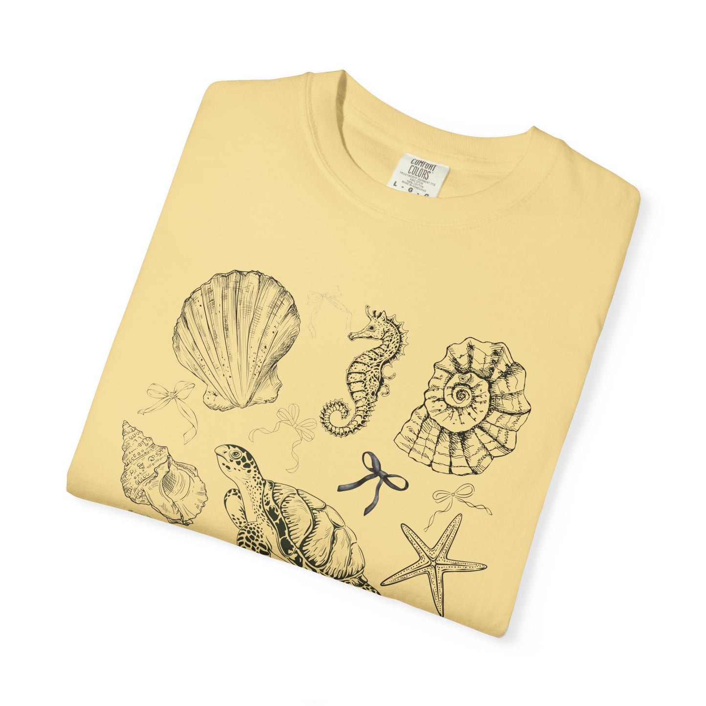 Beach Seashell Graphic T-shirt, Unisex Summer Tee, Ocean Vibes Shirt, Seashell Lover Gift, Casual Beachwear, Sea Life T-Shirt