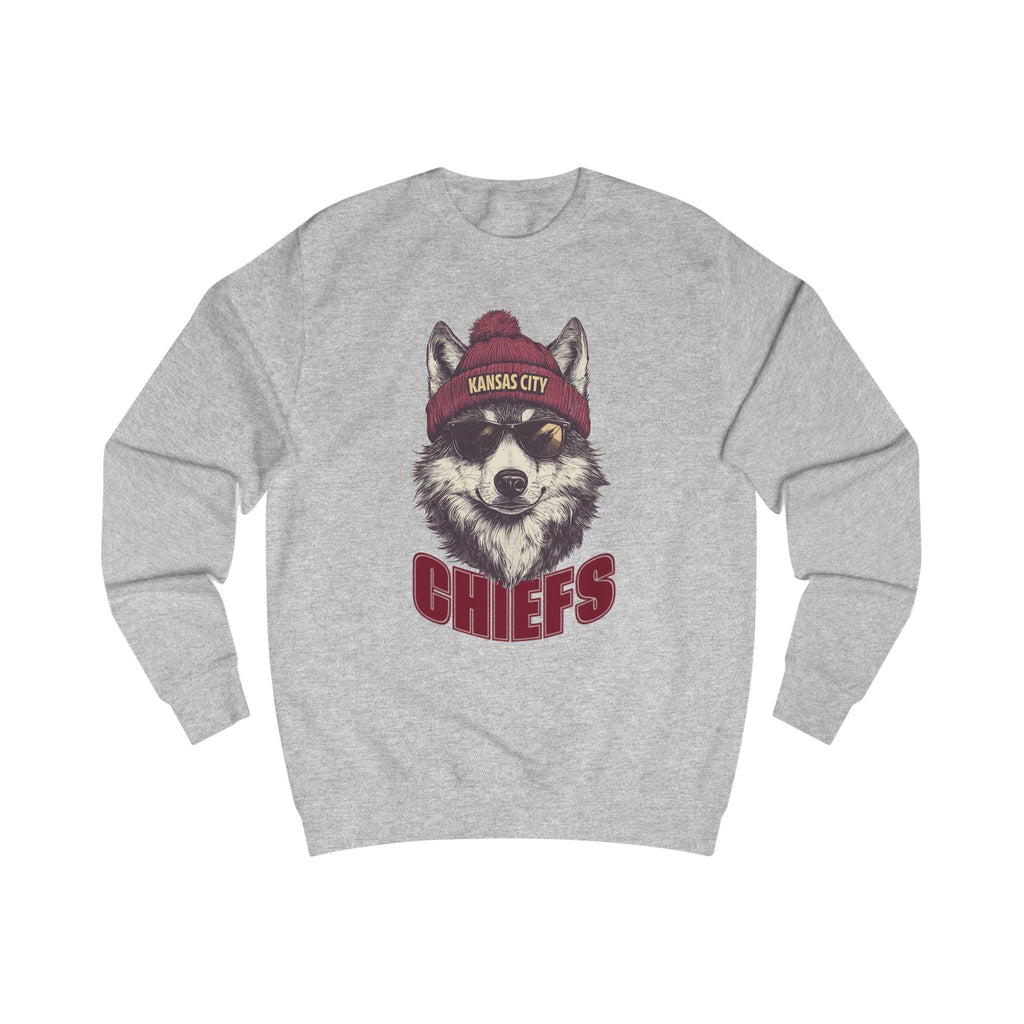 Kansas City Chiefs Wolf Spirit Animal Mascot Unisex Sweatshirt - Cozy Football Graphic Sweatshirt for Animal Lovers, Gift for Spirit Animal Lovers, Football Season Apparel, Casual Wear, Unique Gift