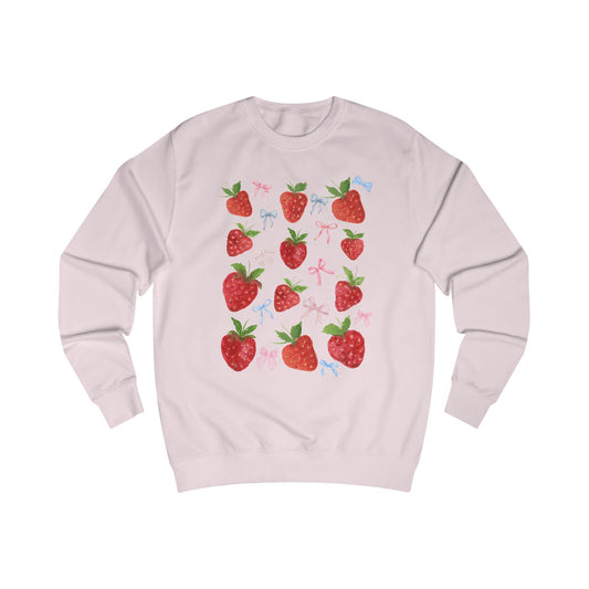 Strawberry Delight Unisex Sweatshirt - Cozy Style, Gift Idea for Friends, Spring Fashion, Comfortable Outfit, Perfect for Berry Lovers