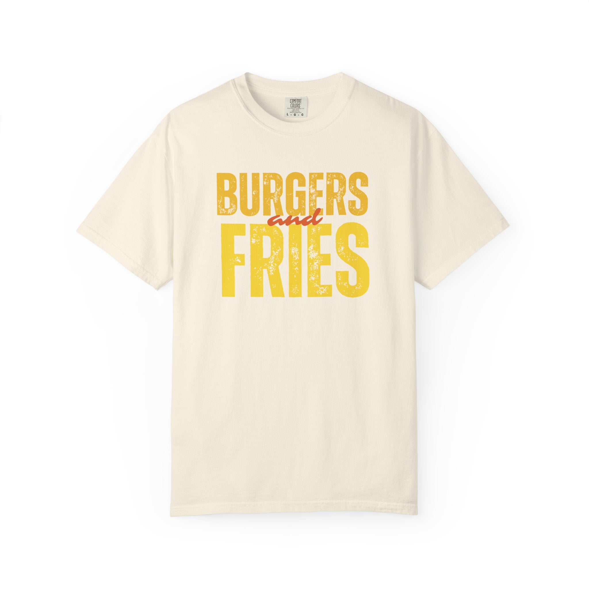 Burgers & Fries T-Shirt, Casual Foodie Tee, Unisex Summer Shirt, Gift for Food Lovers, Fast Food Apparel